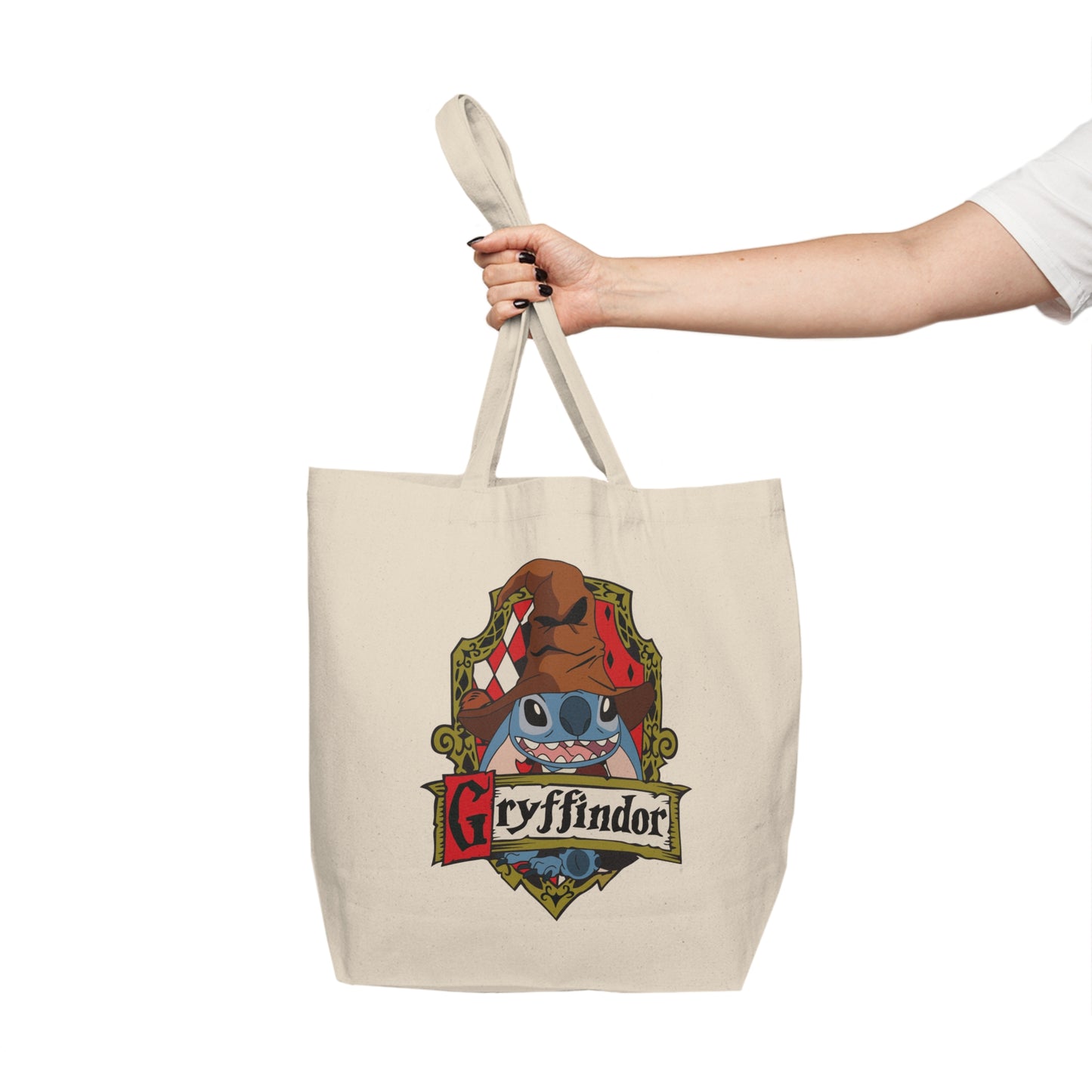 Gryffindor Crest Canvas Tote Bag — Wizarding House Shopper