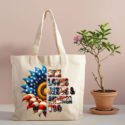 " SHE LOVES JESUS & AMERICA TOO"