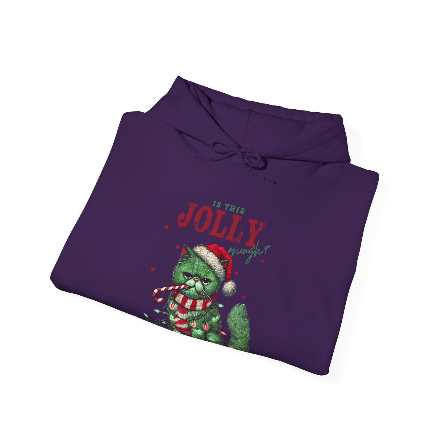 Holiday Dino Hoodie - "Be Jolly" Cute Christmas T-Rex Sweatshirt
