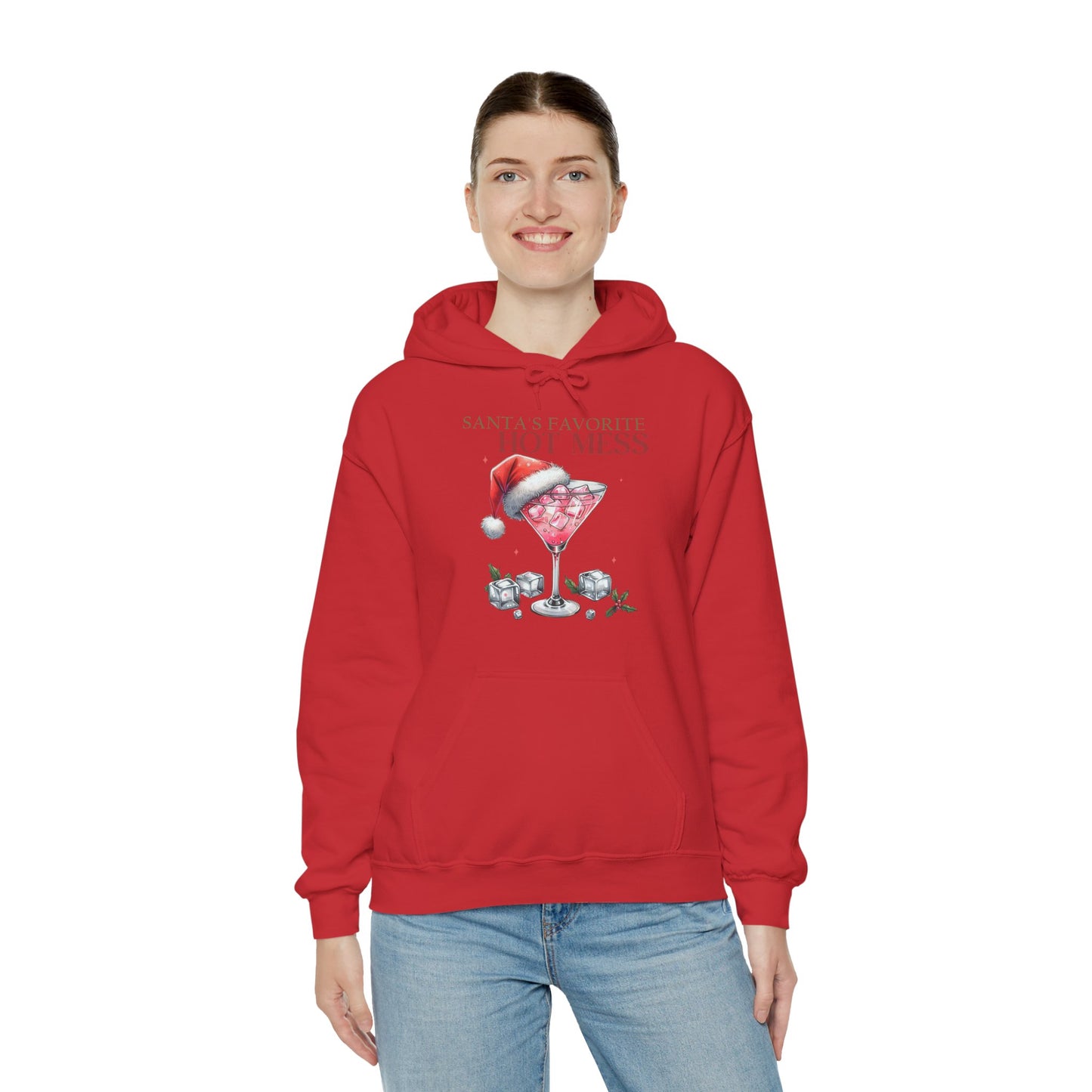 Christmas 'Hot Mess' Cocktail Hoodie — Funny Holiday Party Sweatshirt