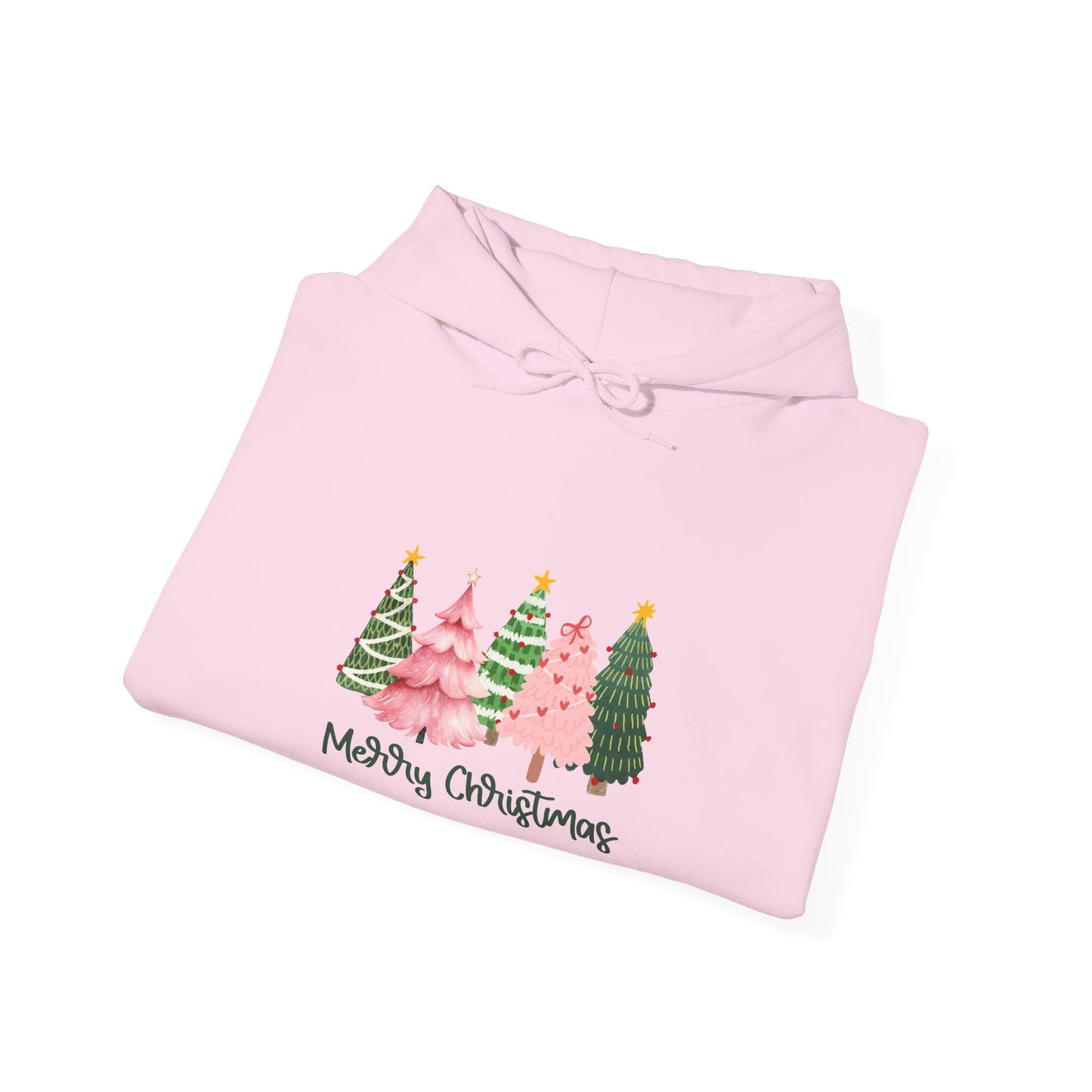 Christmas Tree Cluster Hoodie – "Merry Christmas" Festive Holiday Sweatshirt