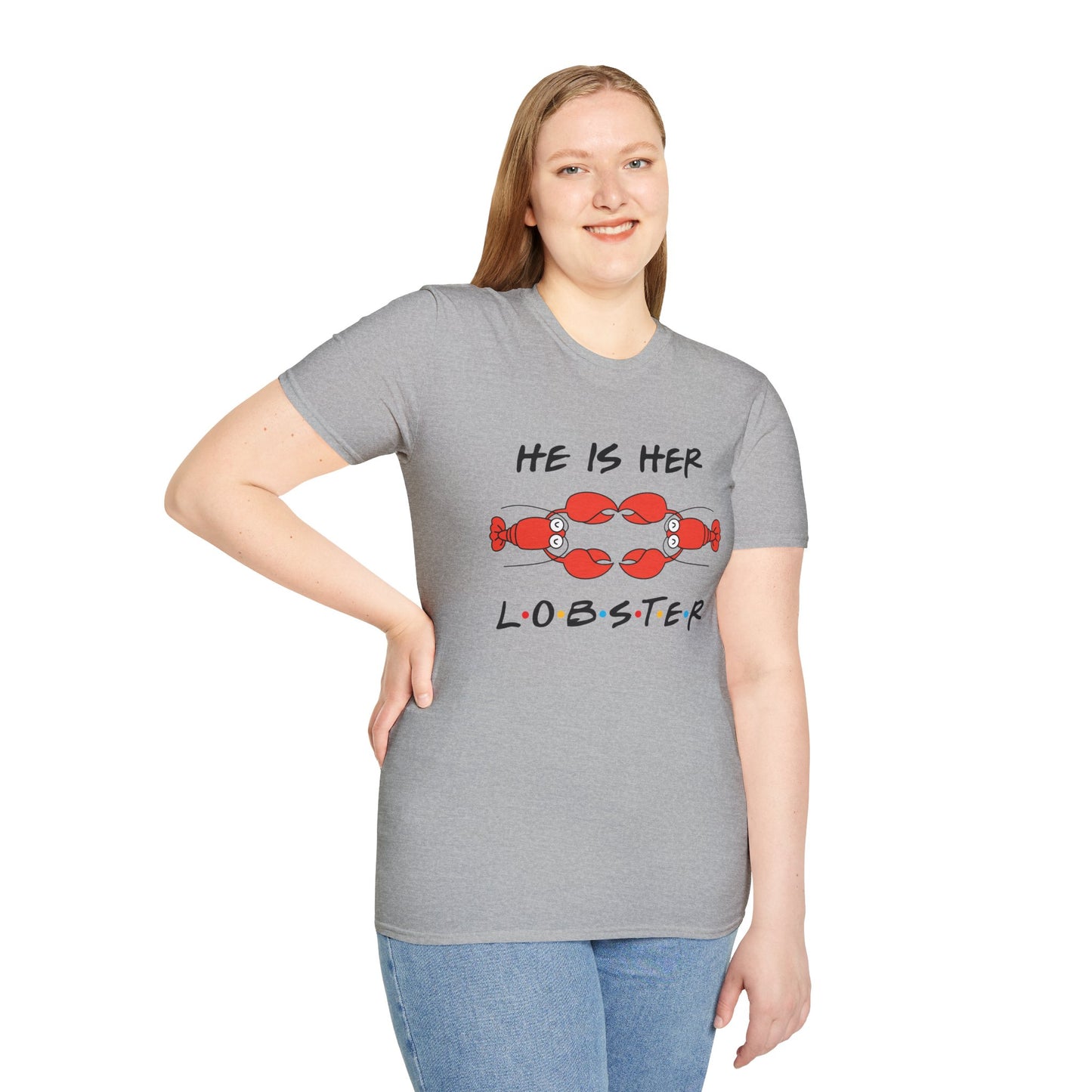 T-Shirt — "He Is Her Lobster" Matching Friends/Partner Tee