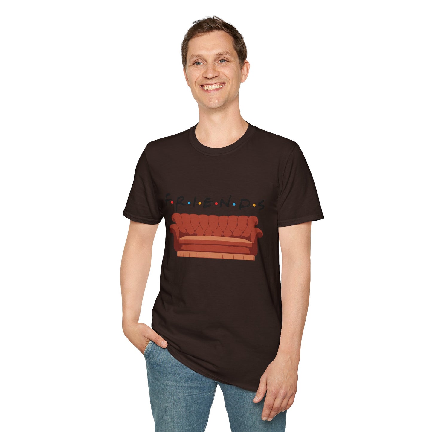 Friends TV Show Couch T-Shirt — Retro Sitcom Logo Tee