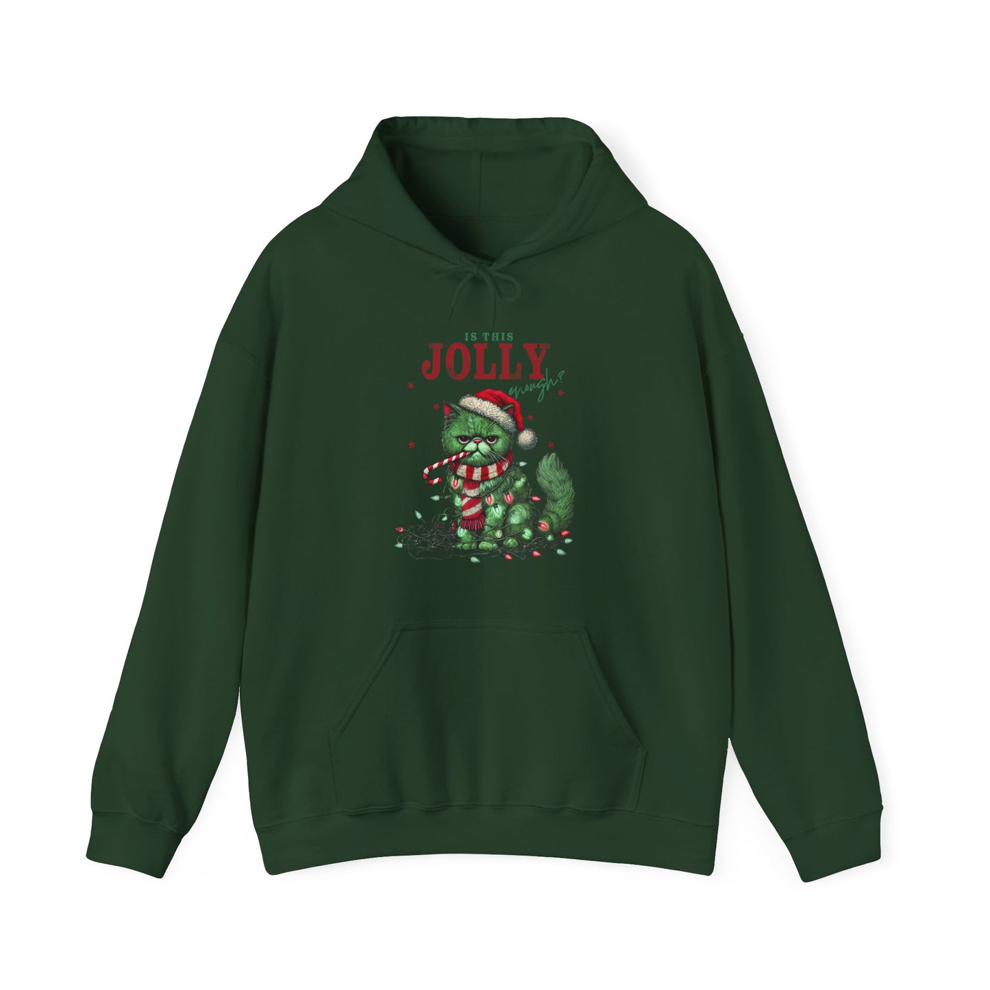 Holiday Dino Hoodie - "Be Jolly" Cute Christmas T-Rex Sweatshirt