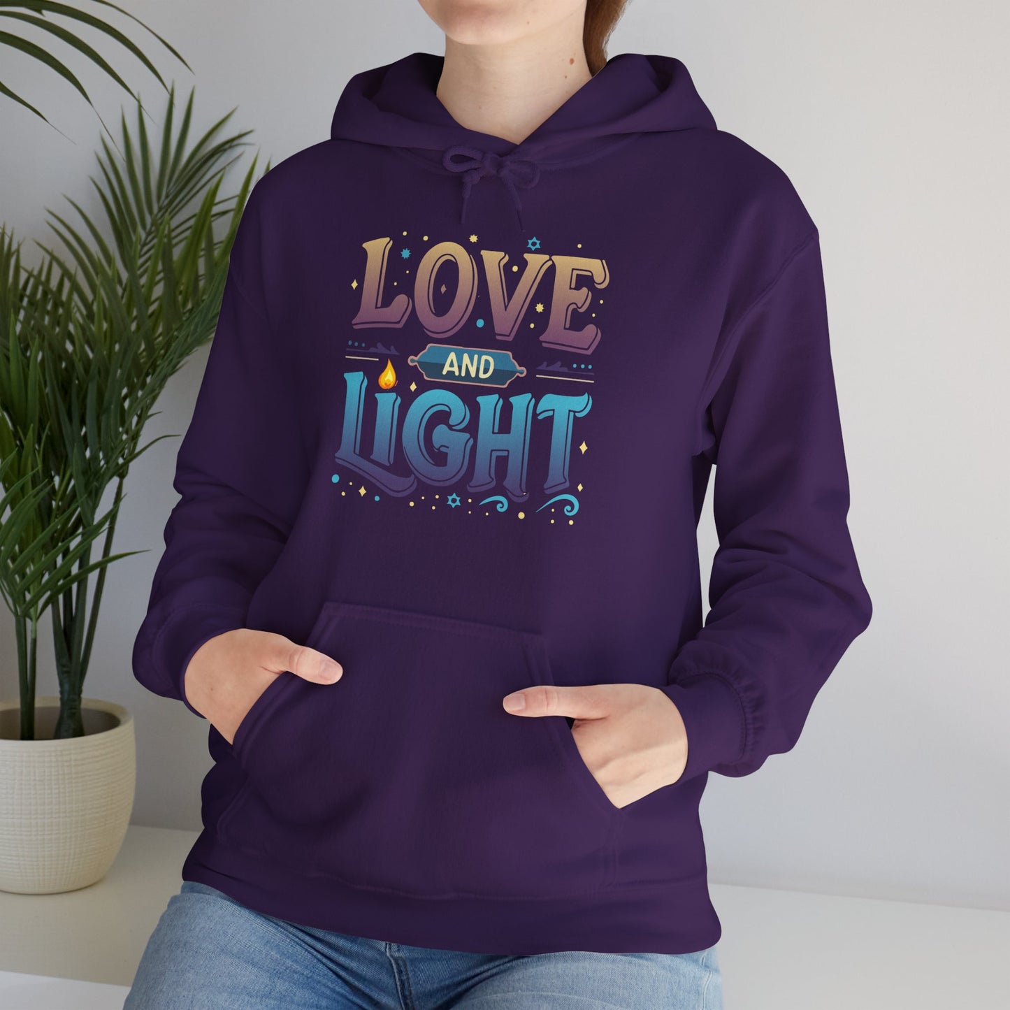 Love and Light Hoodie – Positive Message Pullover for Spiritual & Mindful Living
