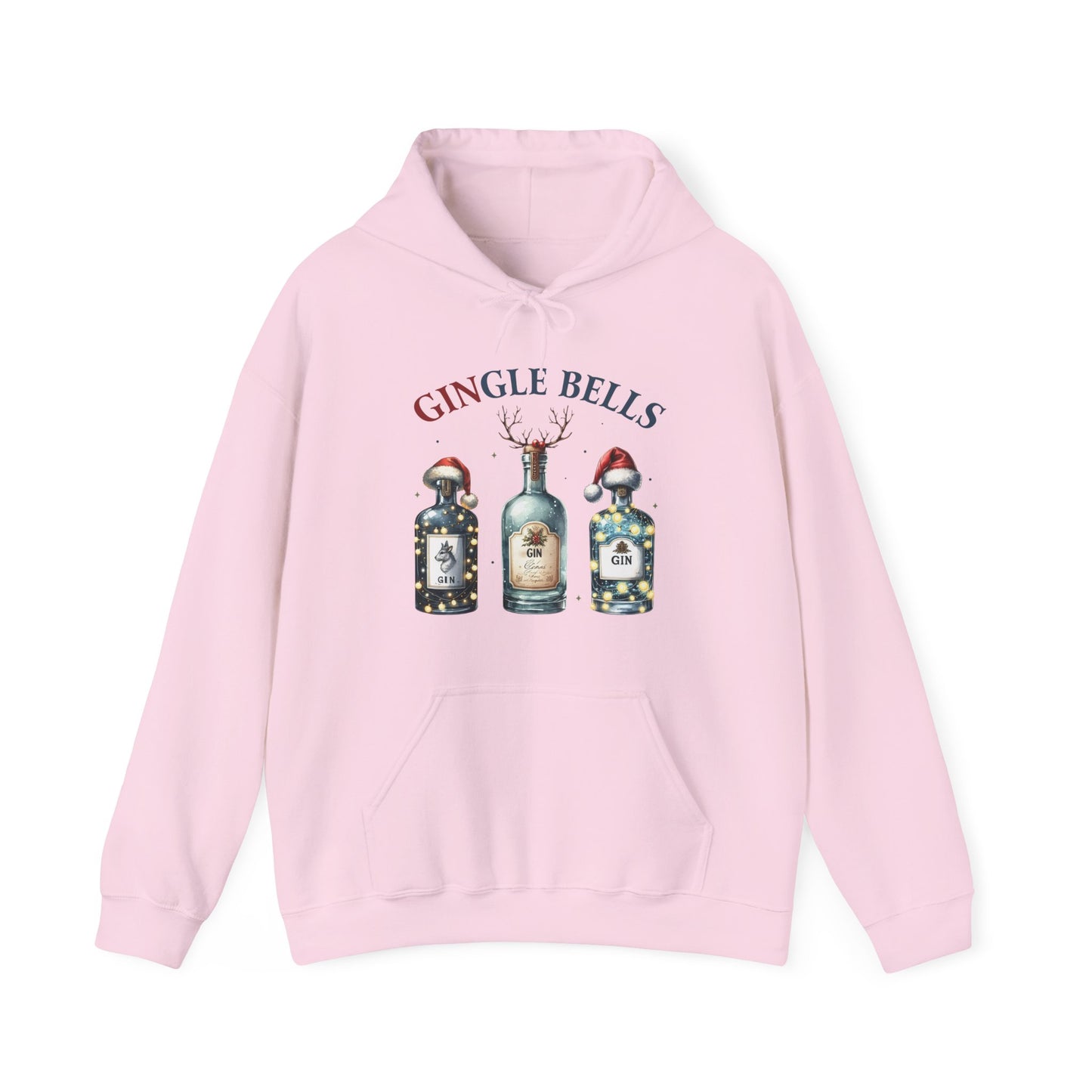 Hoodie — "Gingle Bells" Festive Bottle Christmas Hooded Sweatshirt