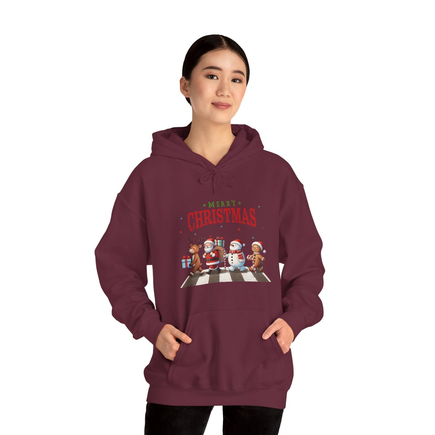 Christmas Choir Hoodie — 'Merry Christmas' Holiday Animal Carolers Sweatshirt