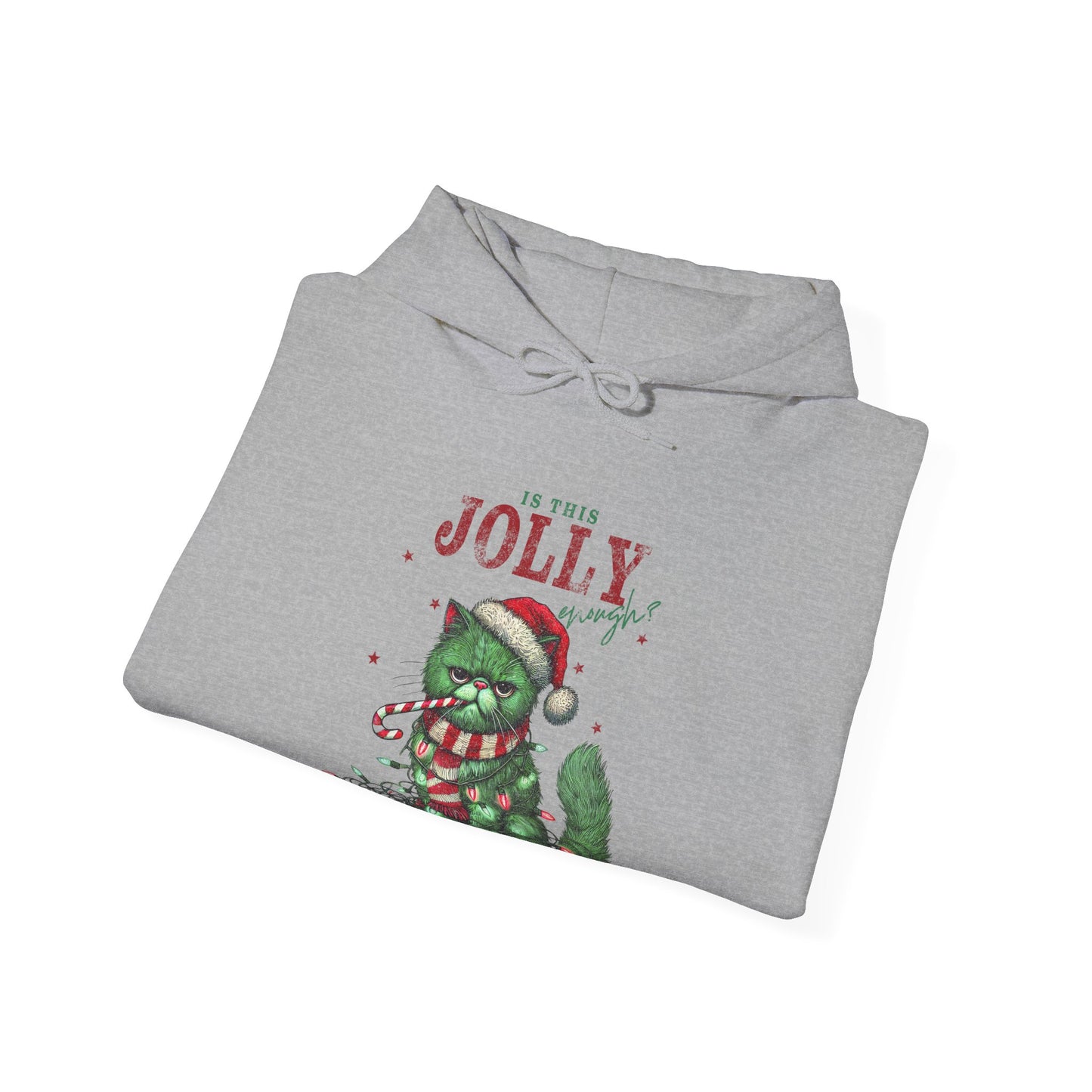 Holiday Dino Hoodie - "Be Jolly" Cute Christmas T-Rex Sweatshirt