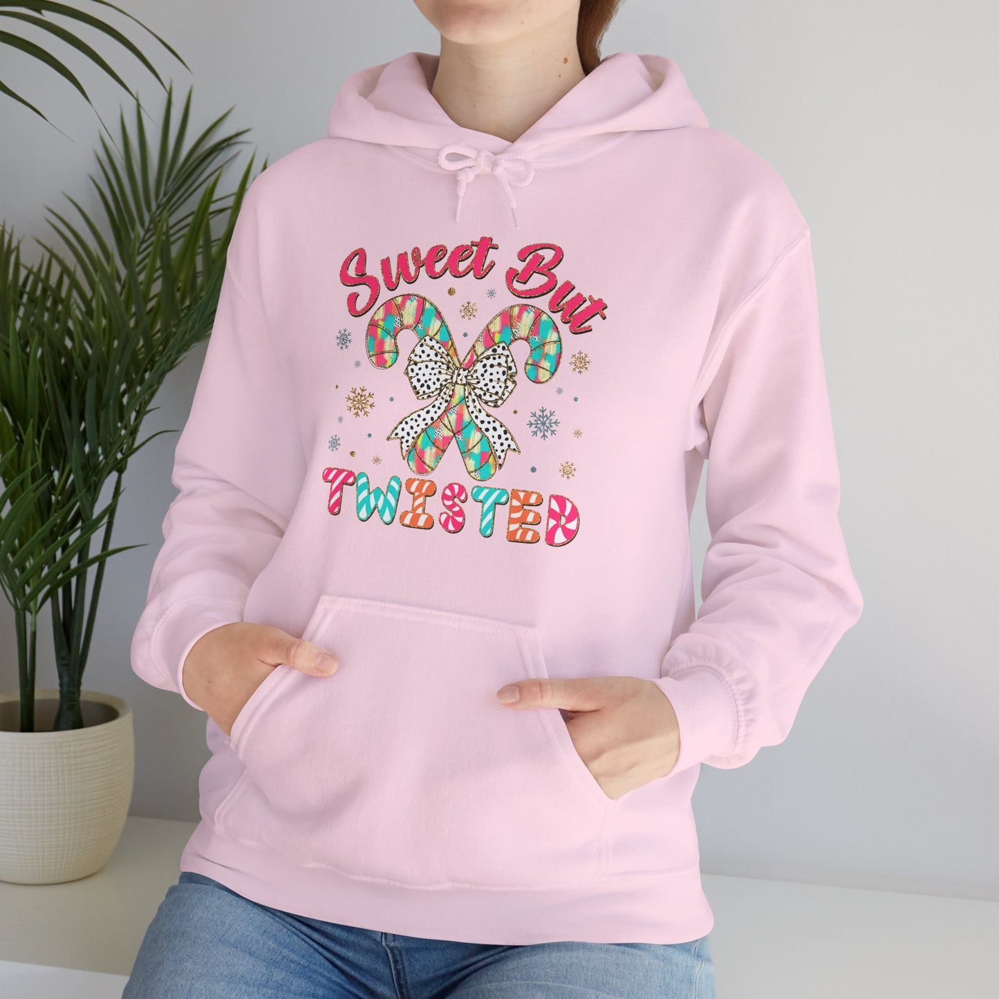 Sweet But Twisted Hoodie – Candy Cane Butterfly Christmas Sweatshirt
