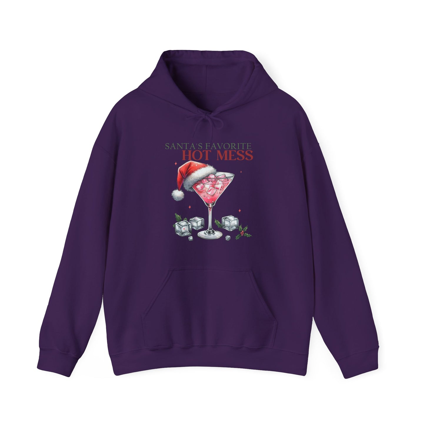 Christmas 'Hot Mess' Cocktail Hoodie — Funny Holiday Party Sweatshirt
