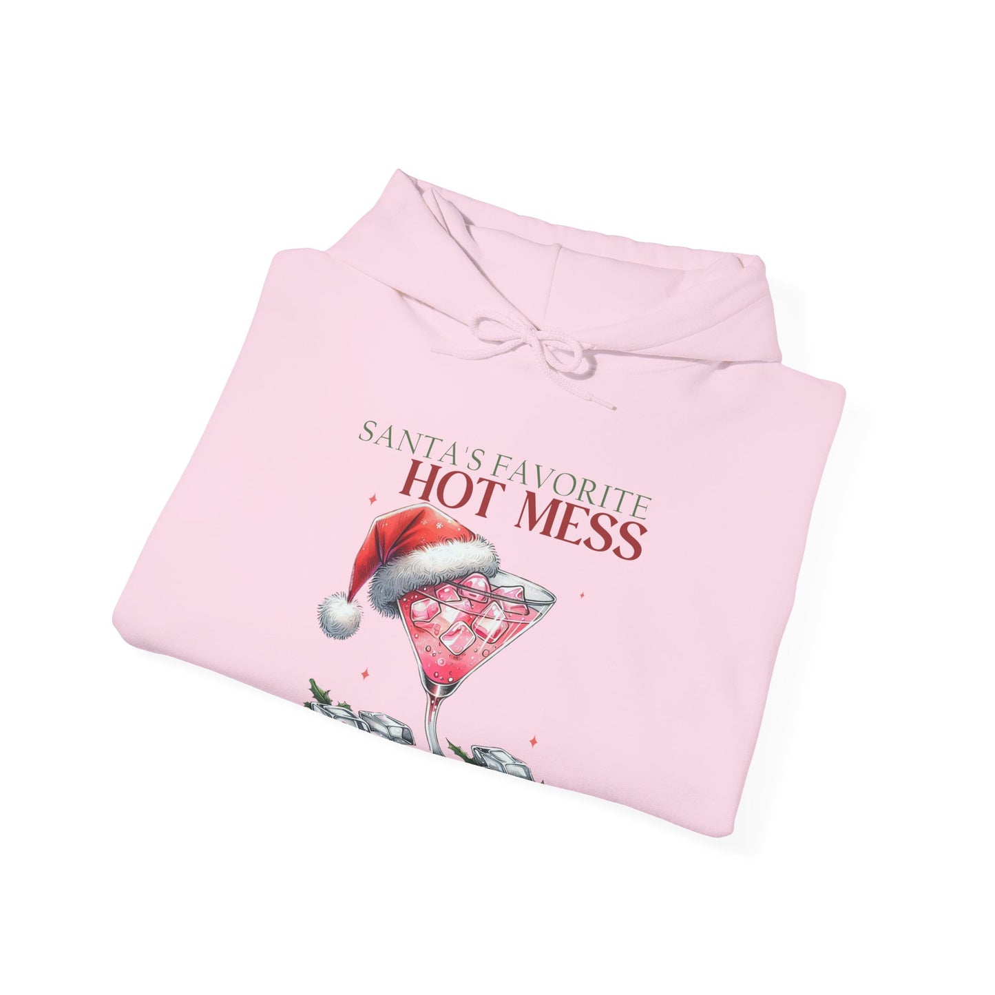 Christmas 'Hot Mess' Cocktail Hoodie — Funny Holiday Party Sweatshirt