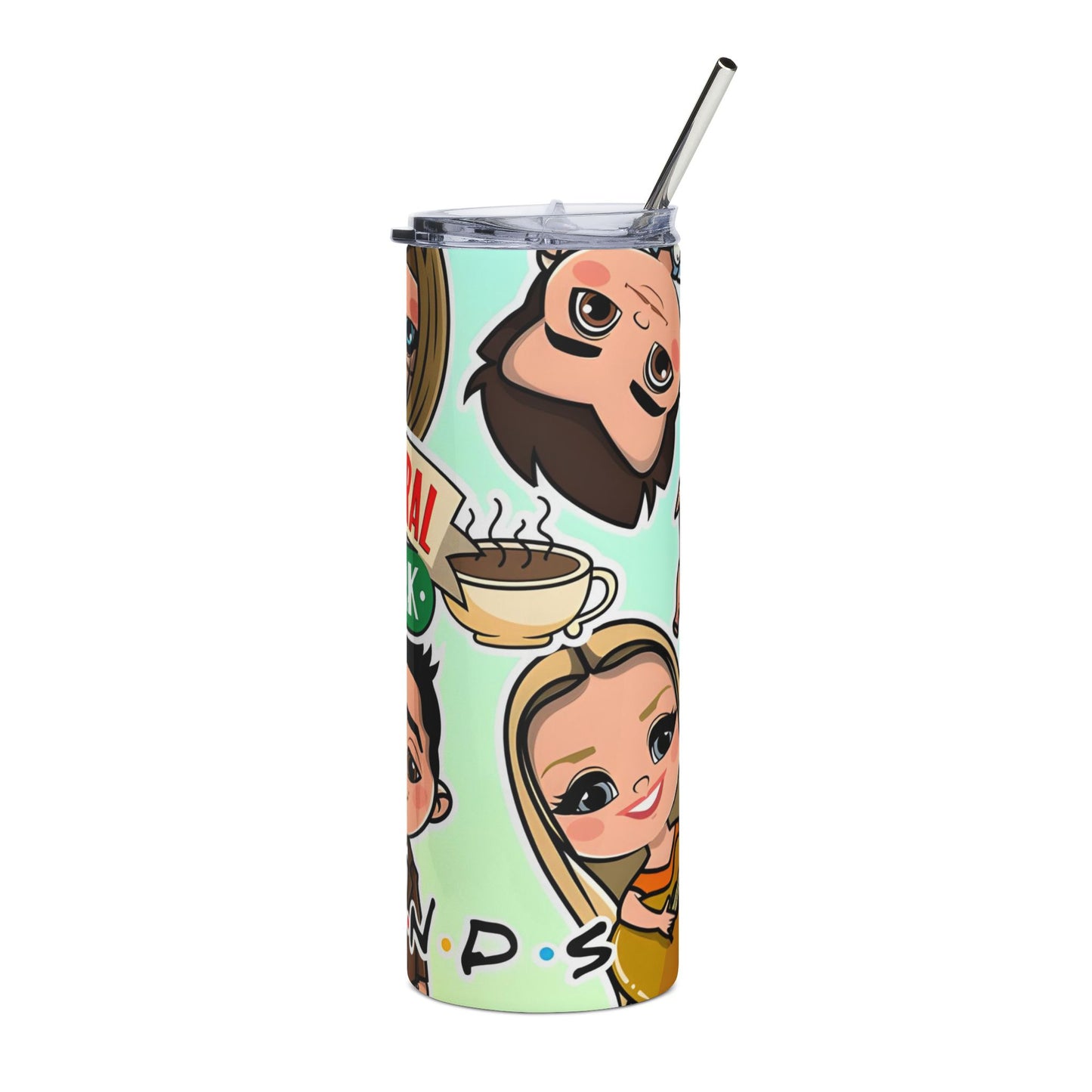 Central Perk Friends Cartoon Stainless Steel Tumbler - 20oz Insulated Travel Cup