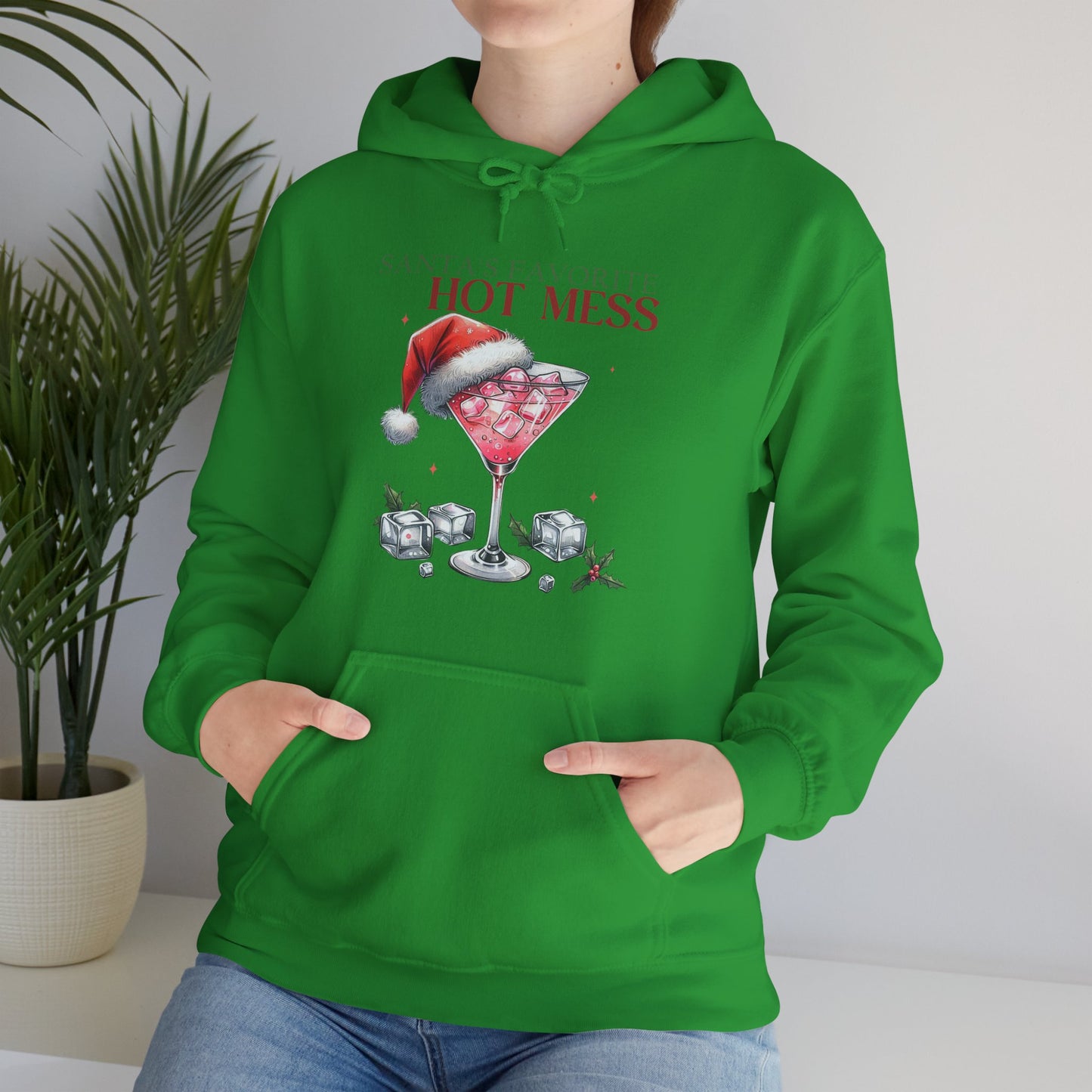 Christmas 'Hot Mess' Cocktail Hoodie — Funny Holiday Party Sweatshirt