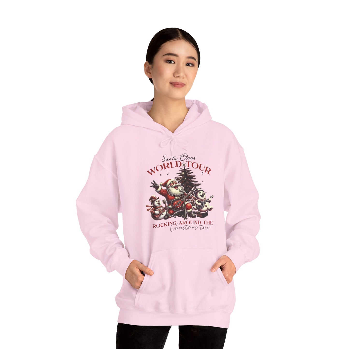 Santa Claus World Tour Hoodie — 'Rocking Around the' Christmas Sweatshirt