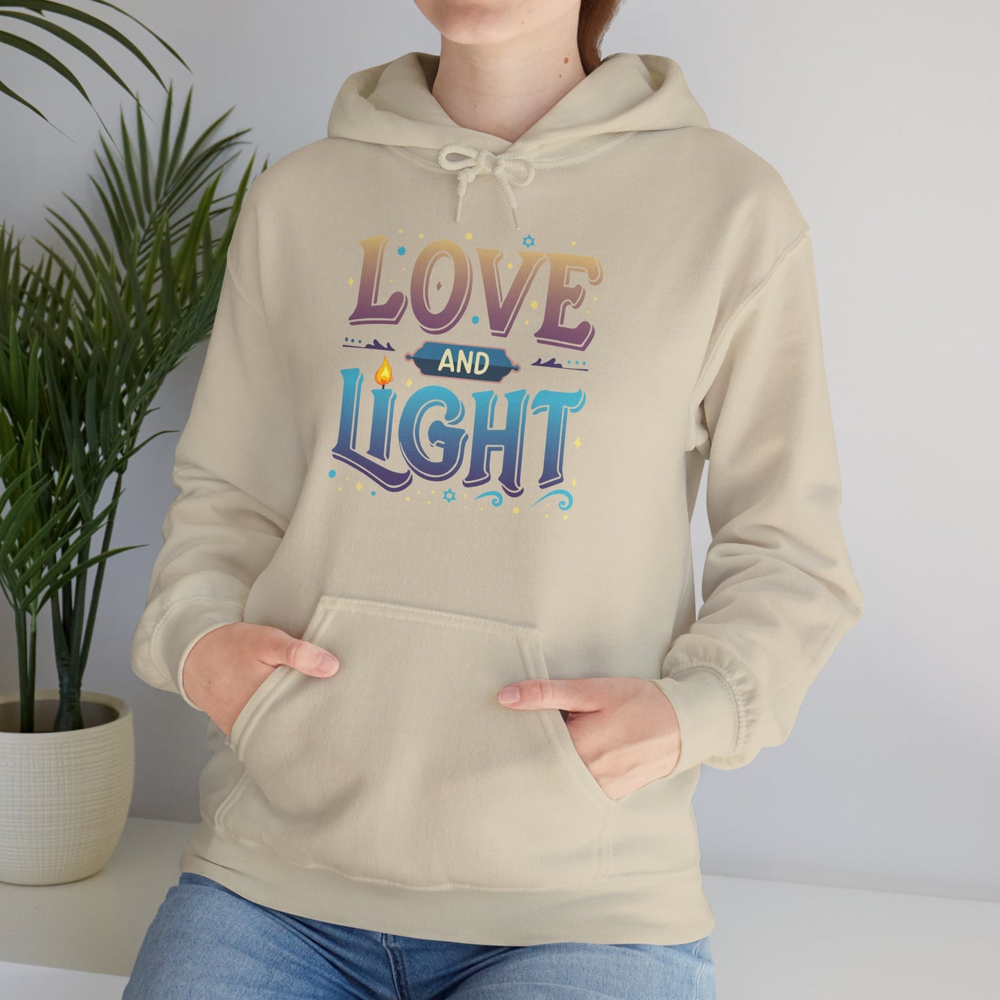 Love and Light Hoodie – Positive Message Pullover for Spiritual & Mindful Living