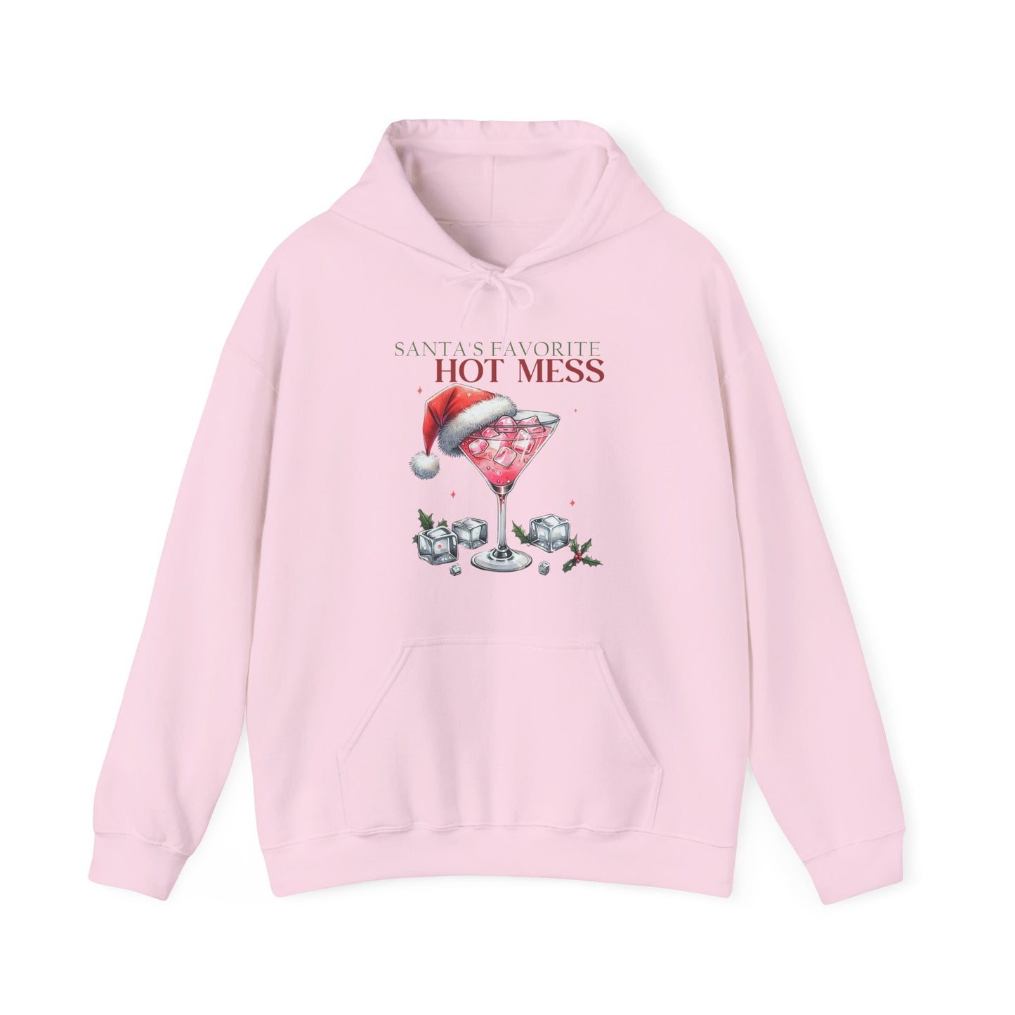 Christmas 'Hot Mess' Cocktail Hoodie — Funny Holiday Party Sweatshirt