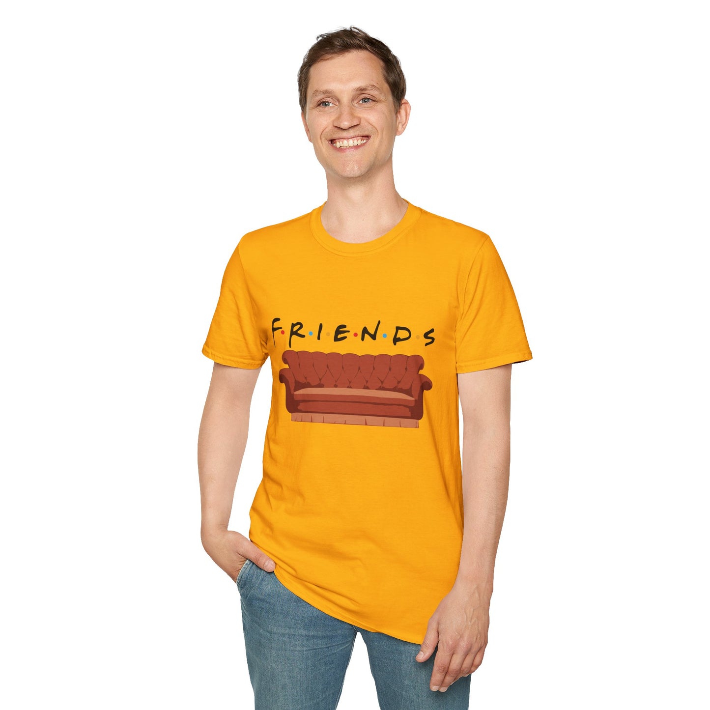 Friends TV Show Couch T-Shirt — Retro Sitcom Logo Tee