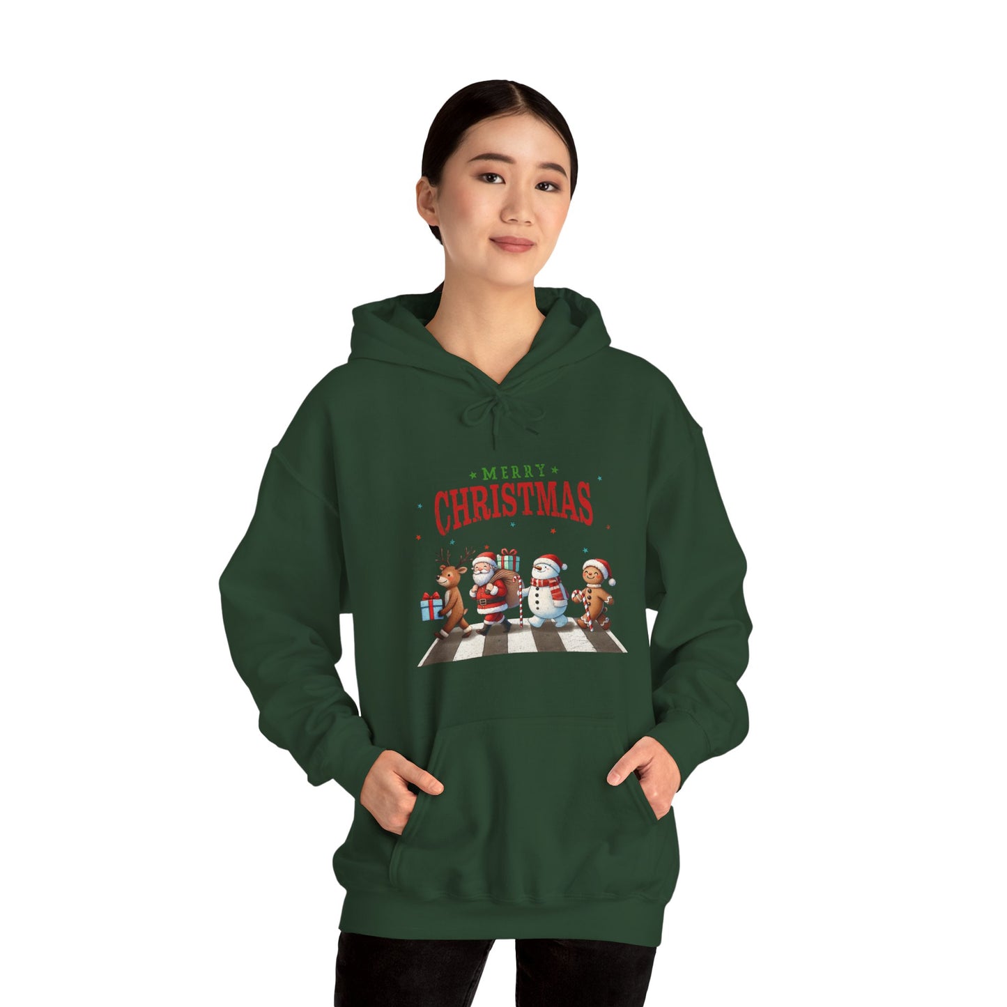 Christmas Choir Hoodie — 'Merry Christmas' Holiday Animal Carolers Sweatshirt