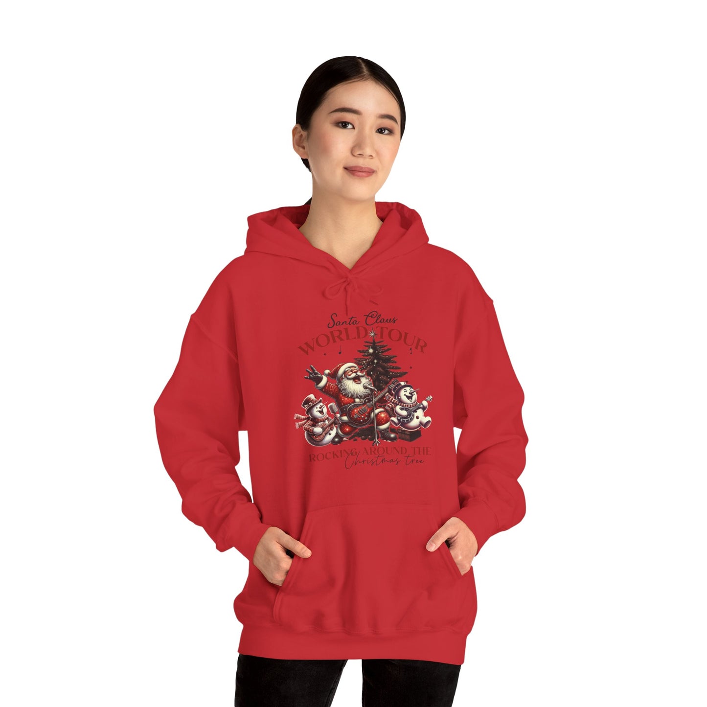 Santa Claus World Tour Hoodie — 'Rocking Around the' Christmas Sweatshirt