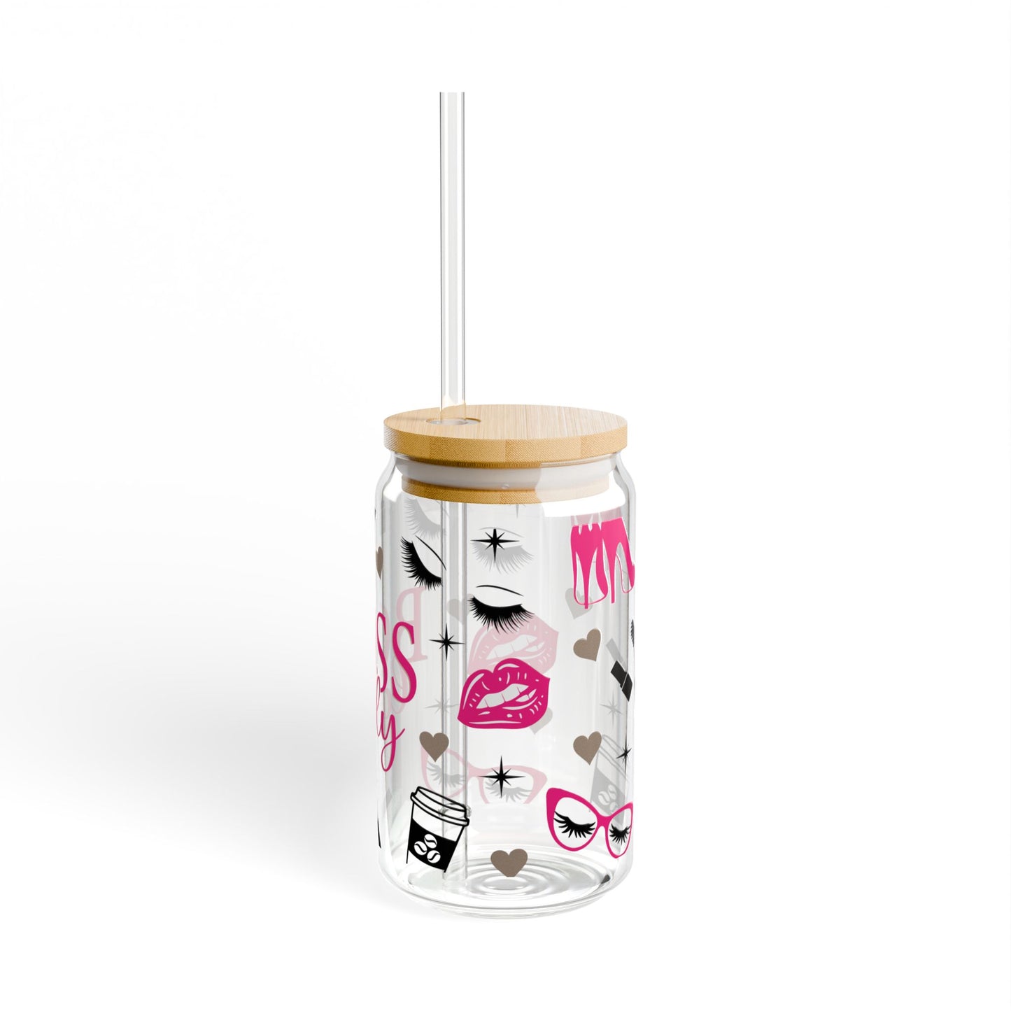 Boss Lady Sipper Glass — 16oz Makeup & Glam Travel Tumbler