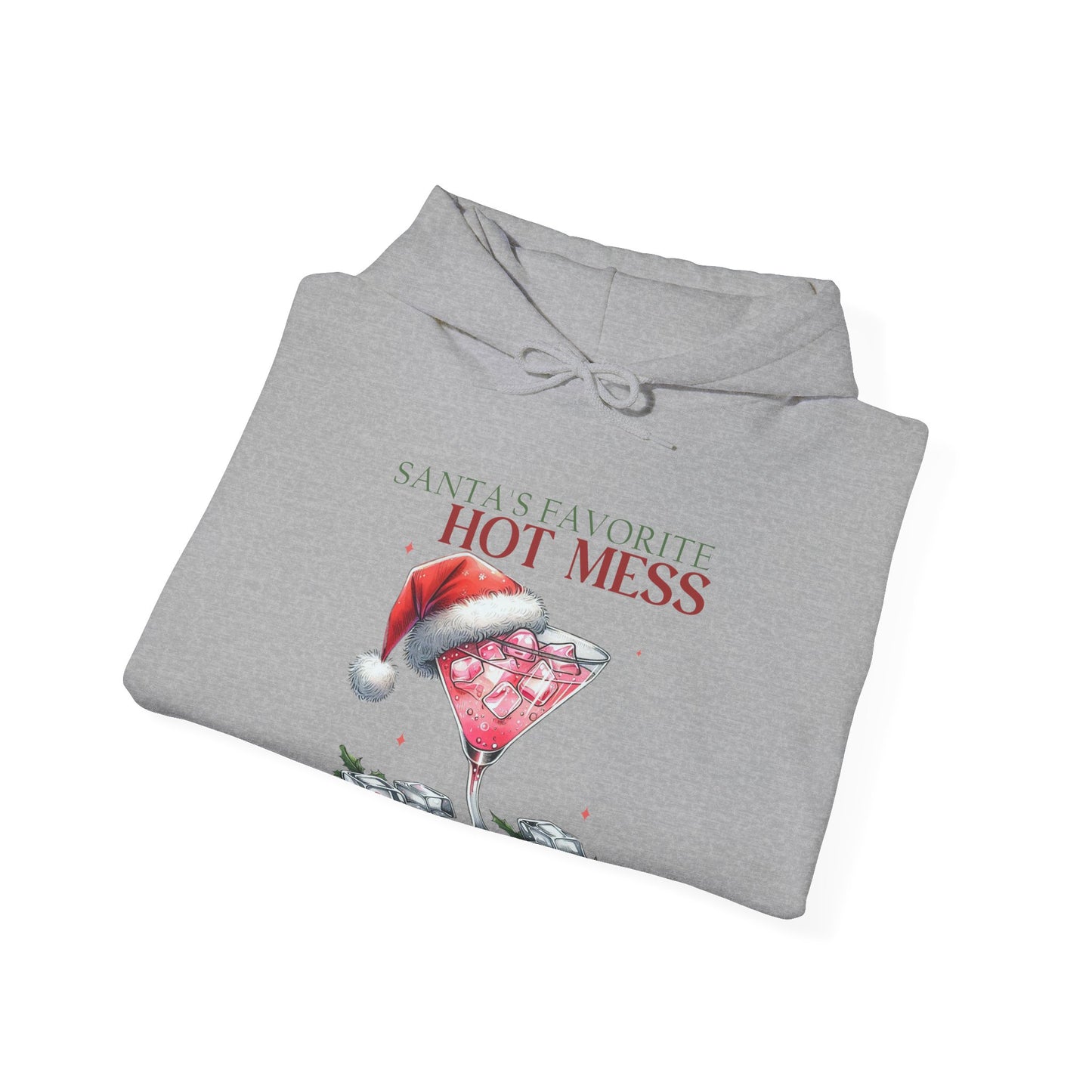 Christmas 'Hot Mess' Cocktail Hoodie — Funny Holiday Party Sweatshirt