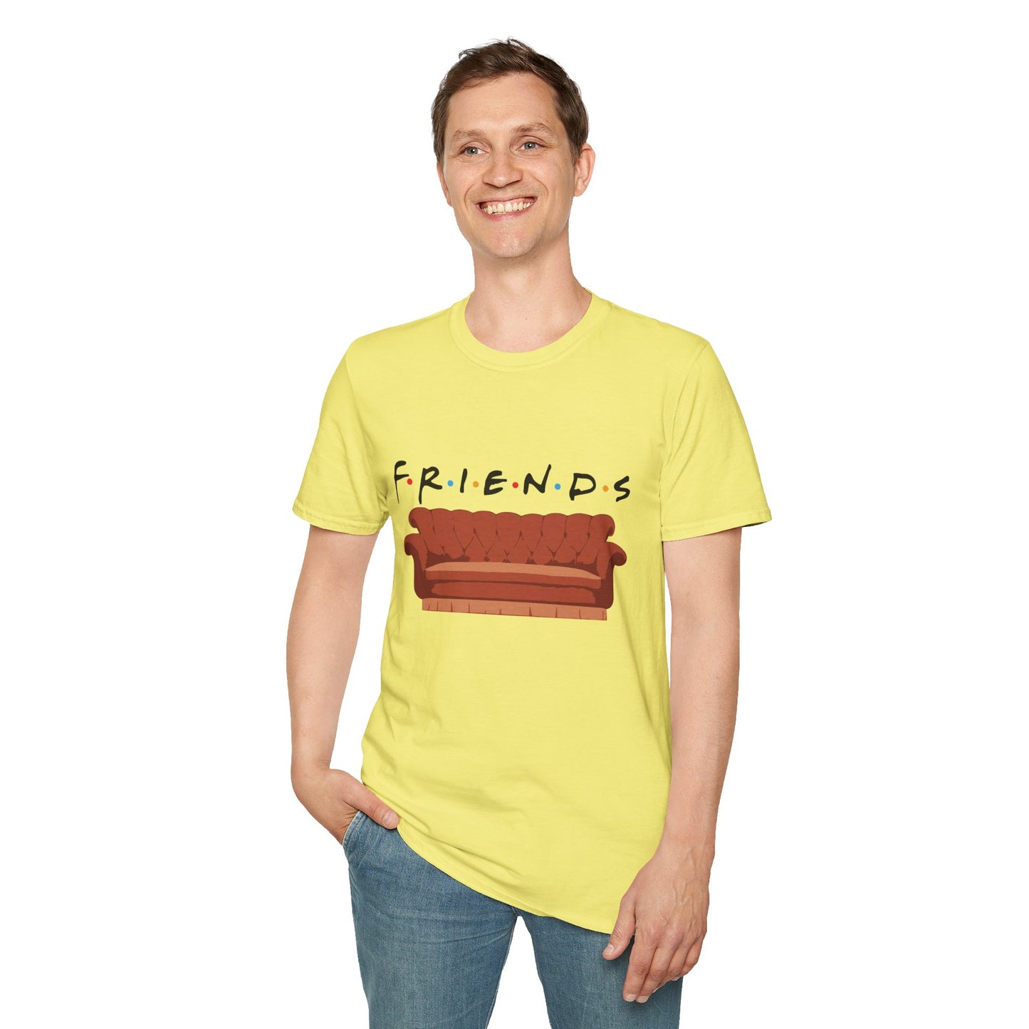 Friends TV Show Couch T-Shirt — Retro Sitcom Logo Tee