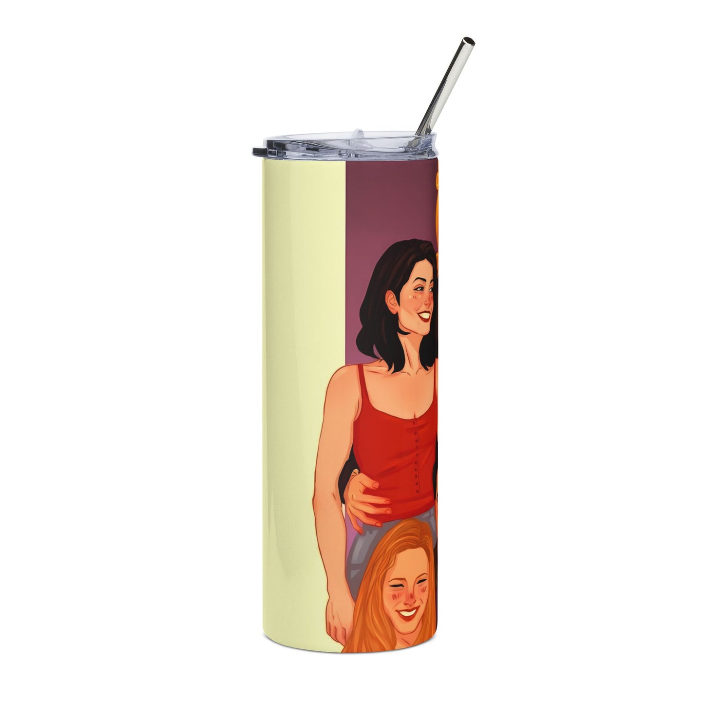 20oz Stainless Steel Tumbler — Illustrated Friends Group Portrait Travel Cup
