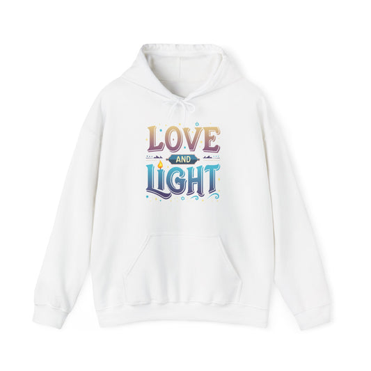 Love and Light Hoodie – Positive Message Pullover for Spiritual & Mindful Living