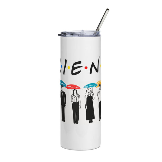 Friends TV Show Stainless Steel 20oz Tumbler — Colorful Umbrella Cast Design