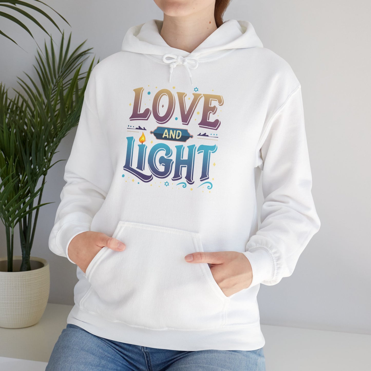 Love and Light Hoodie – Positive Message Pullover for Spiritual & Mindful Living