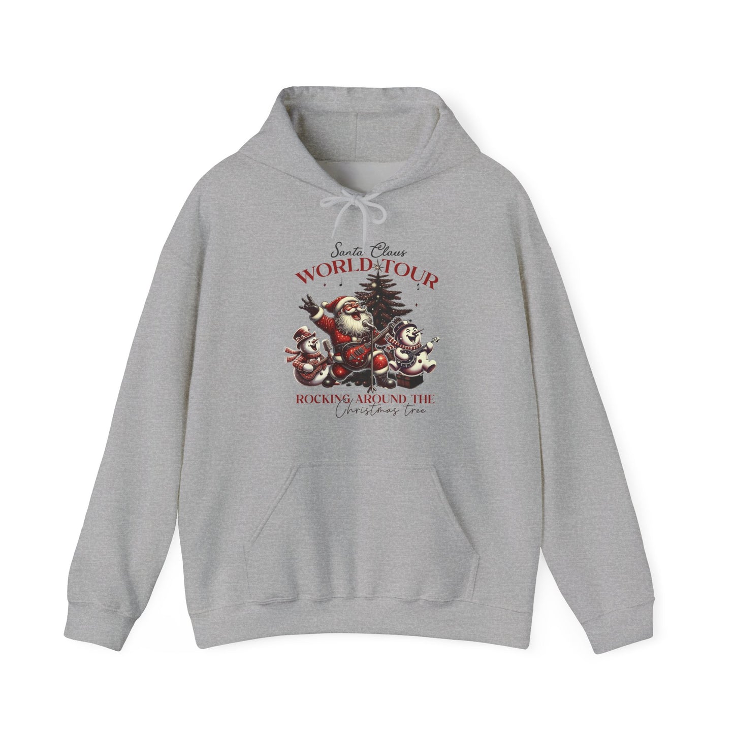 Santa Claus World Tour Hoodie — 'Rocking Around the' Christmas Sweatshirt