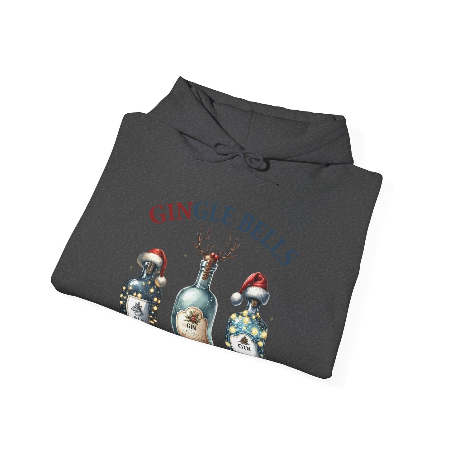 Hoodie — "Gingle Bells" Festive Bottle Christmas Hooded Sweatshirt