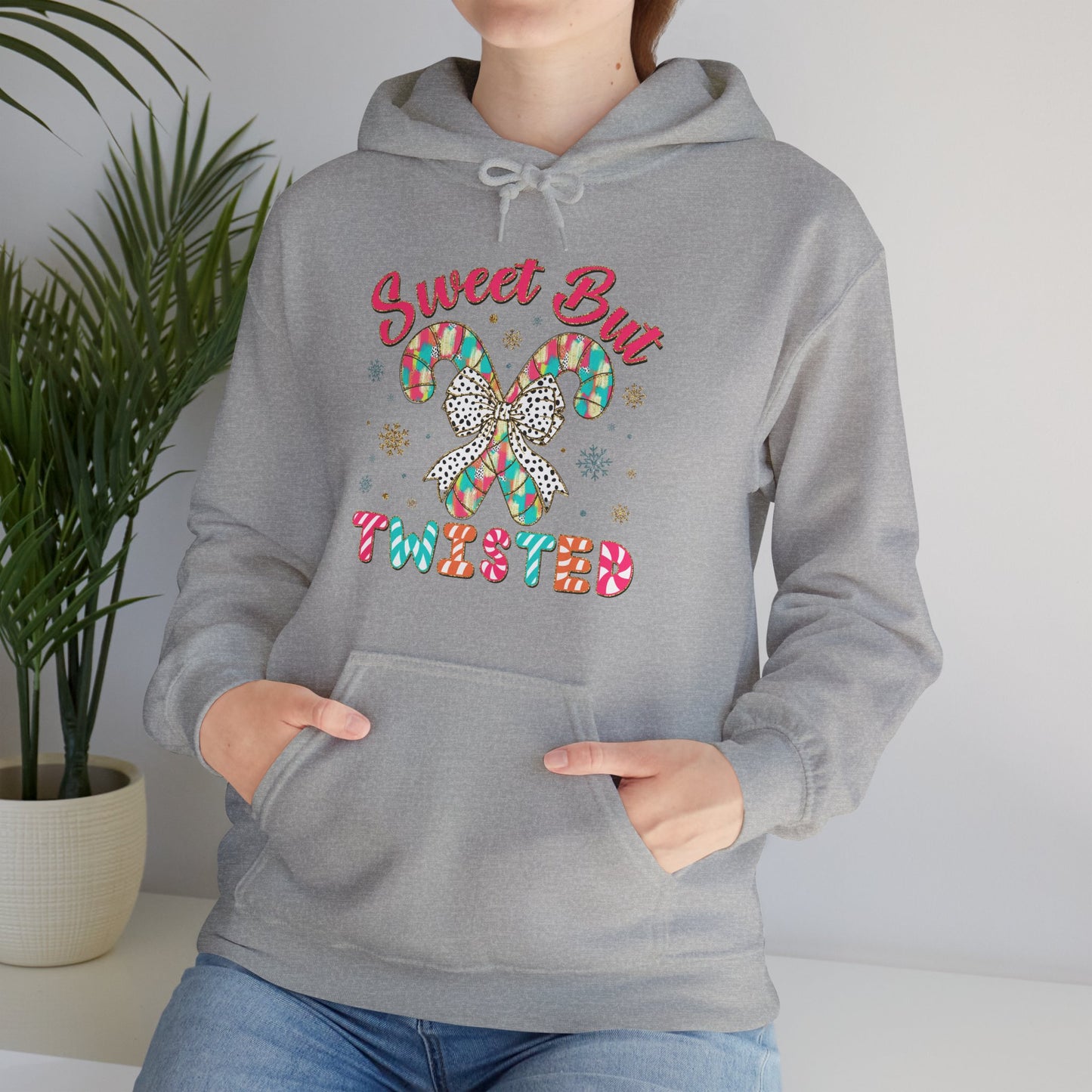 Sweet But Twisted Hoodie – Candy Cane Butterfly Christmas Sweatshirt