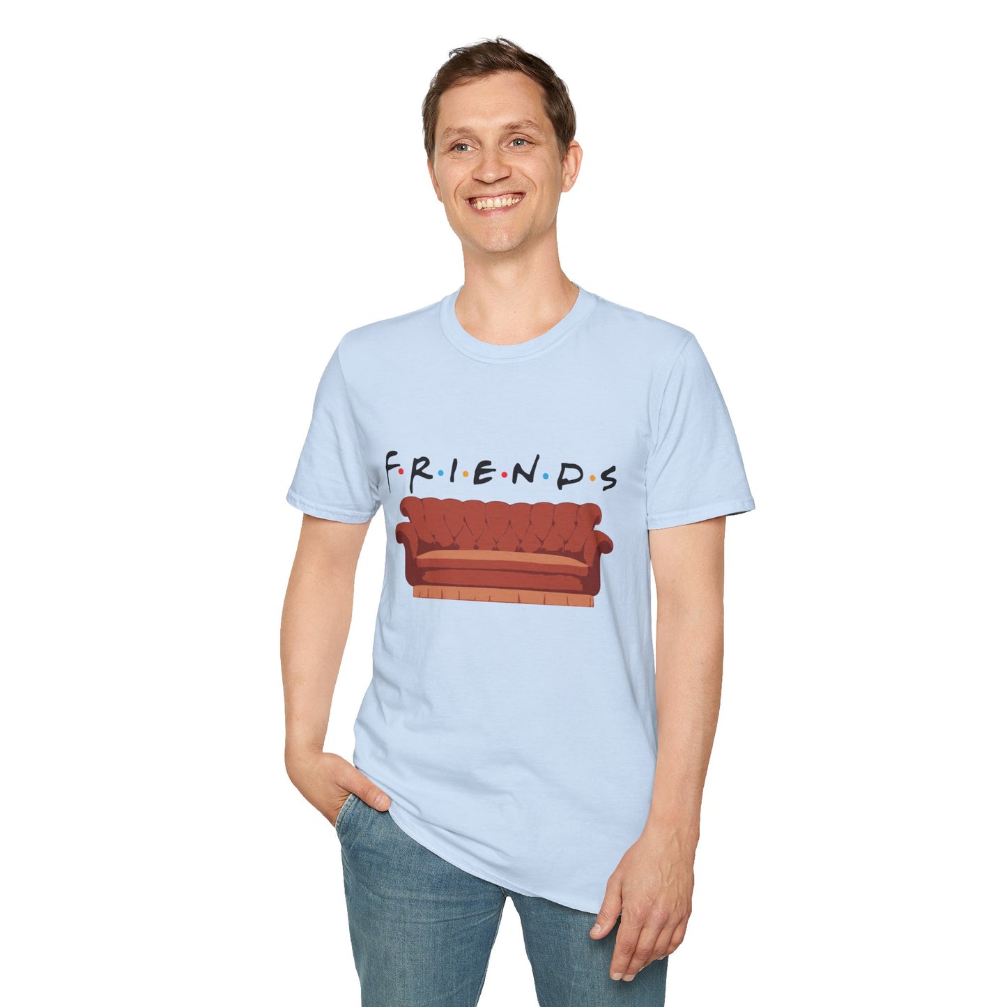 Friends TV Show Couch T-Shirt — Retro Sitcom Logo Tee