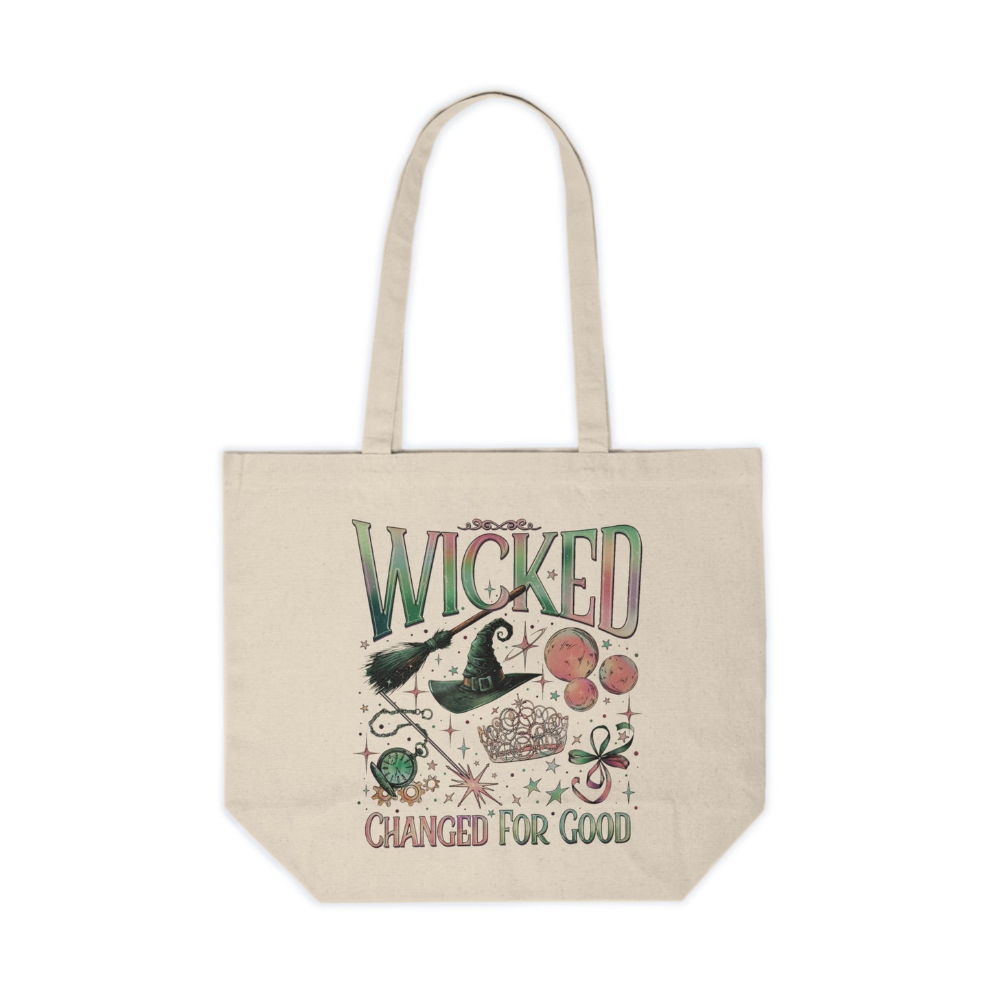 Wicked Changed For Good Canvas Tote – Witchy Halloween Grocery Bag