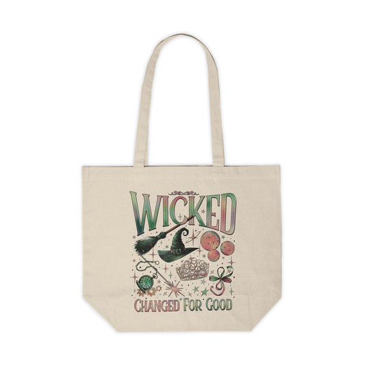 Wicked Changed For Good Canvas Tote – Witchy Halloween Grocery Bag