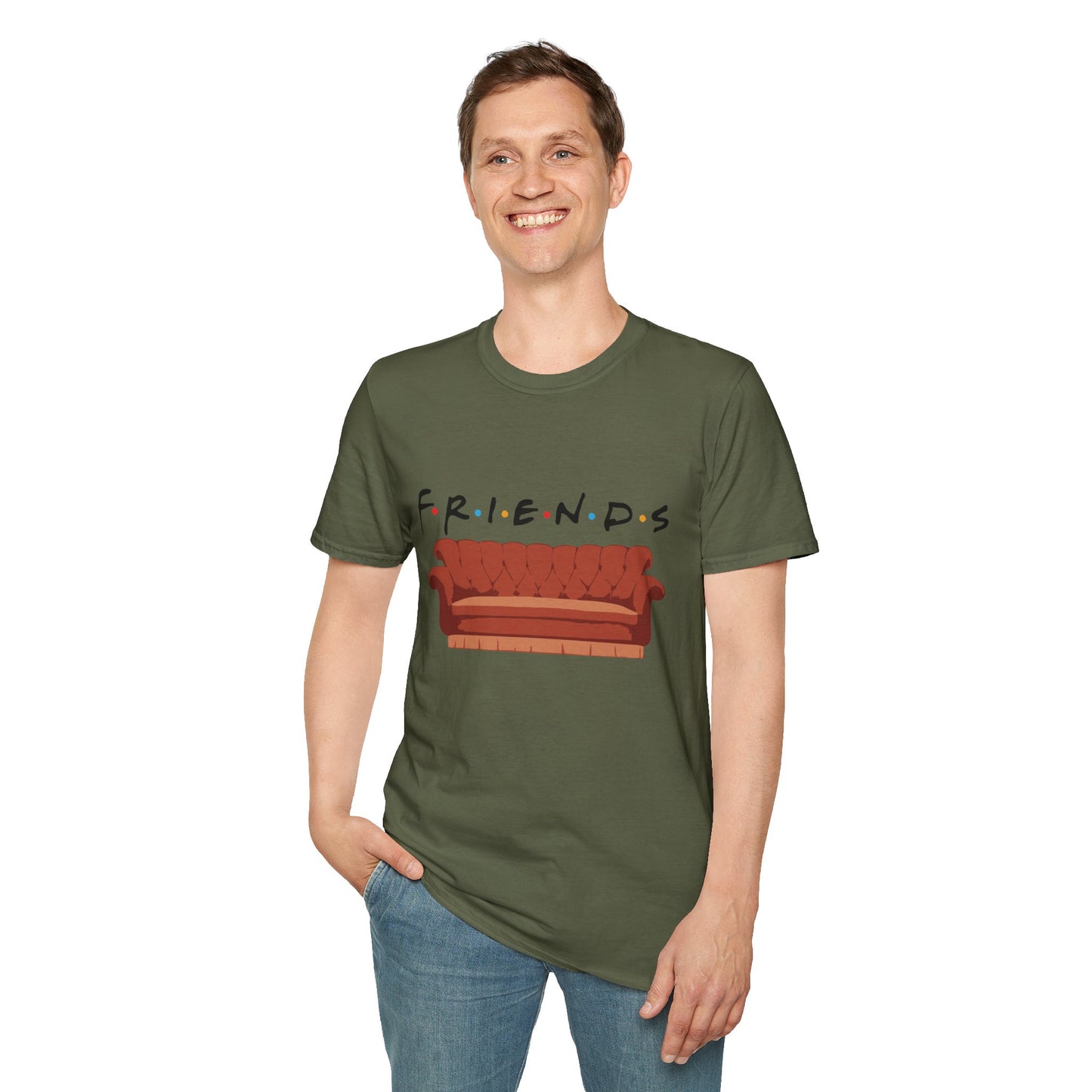 Friends TV Show Couch T-Shirt — Retro Sitcom Logo Tee