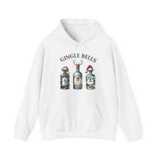 Hoodie — "Gingle Bells" Festive Bottle Christmas Hooded Sweatshirt