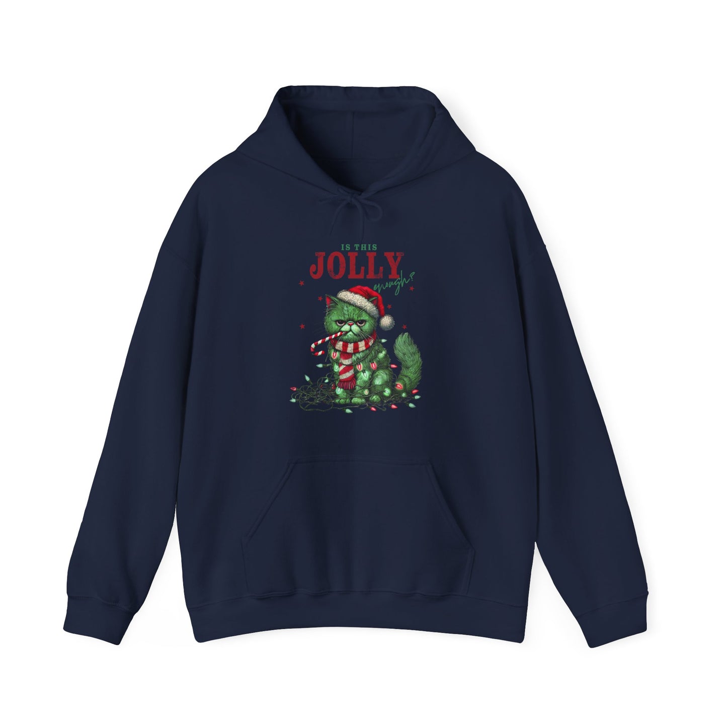 Holiday Dino Hoodie - "Be Jolly" Cute Christmas T-Rex Sweatshirt