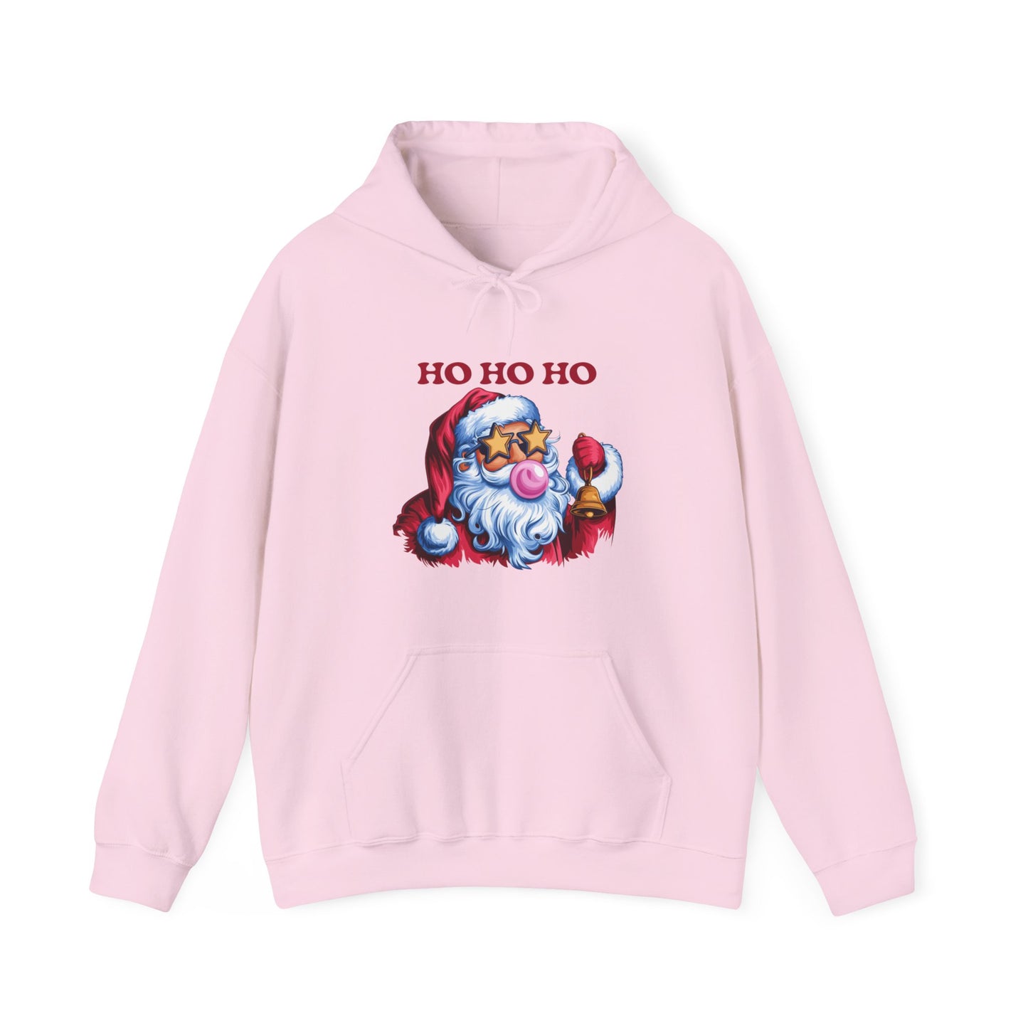 Santa 'Ho Ho Ho' Graphic Hoodie — Festive Retro Santa Pullover for Christmas