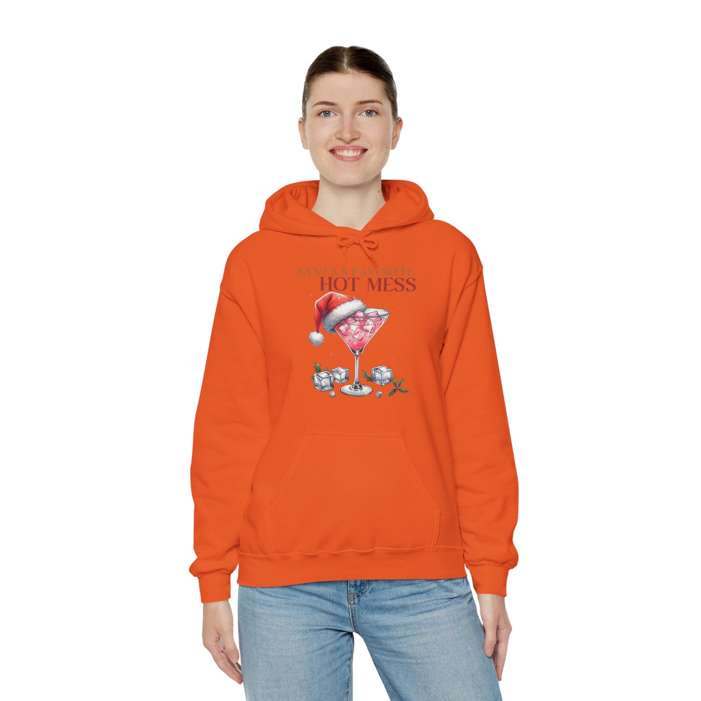 Christmas 'Hot Mess' Cocktail Hoodie — Funny Holiday Party Sweatshirt