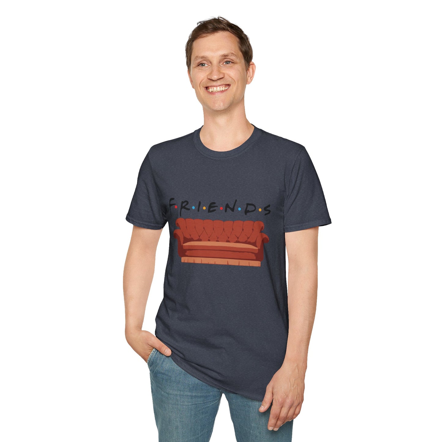Friends TV Show Couch T-Shirt — Retro Sitcom Logo Tee