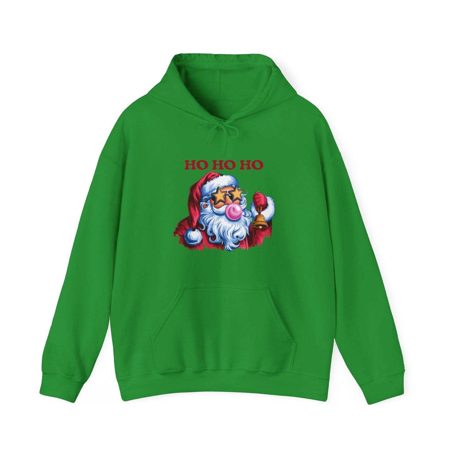 Santa 'Ho Ho Ho' Graphic Hoodie — Festive Retro Santa Pullover for Christmas