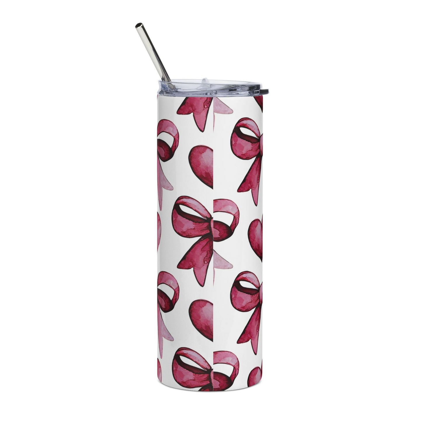 20oz Valentine Hearts & Bows Stainless Steel Tumbler