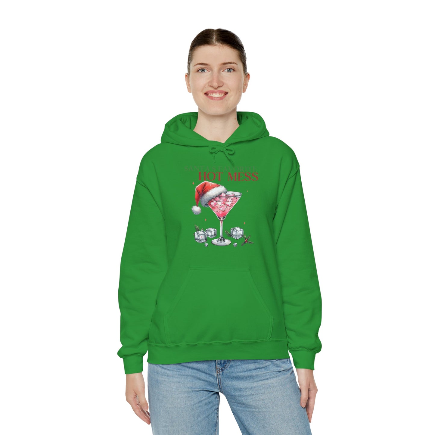 Christmas 'Hot Mess' Cocktail Hoodie — Funny Holiday Party Sweatshirt