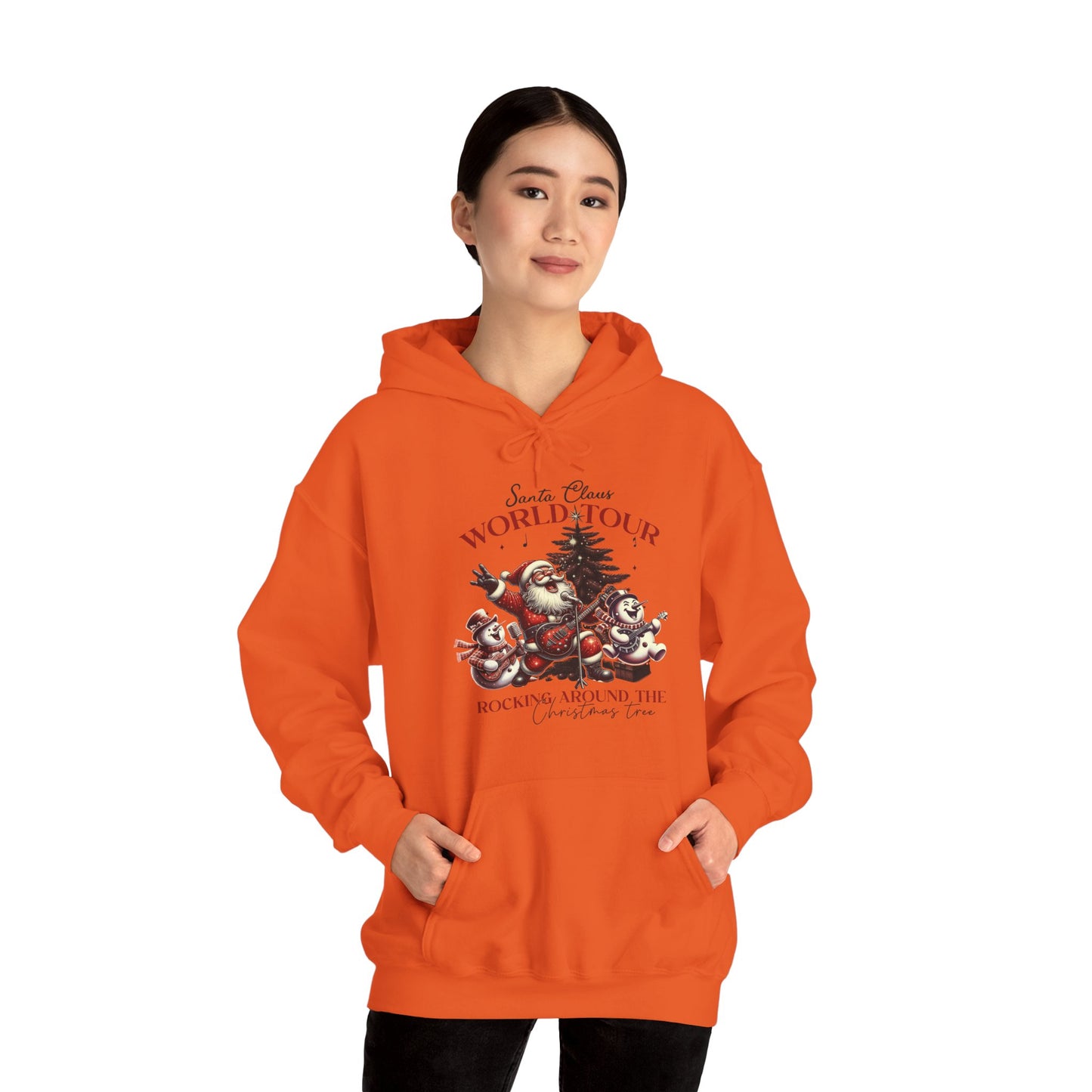 Santa Claus World Tour Hoodie — 'Rocking Around the' Christmas Sweatshirt