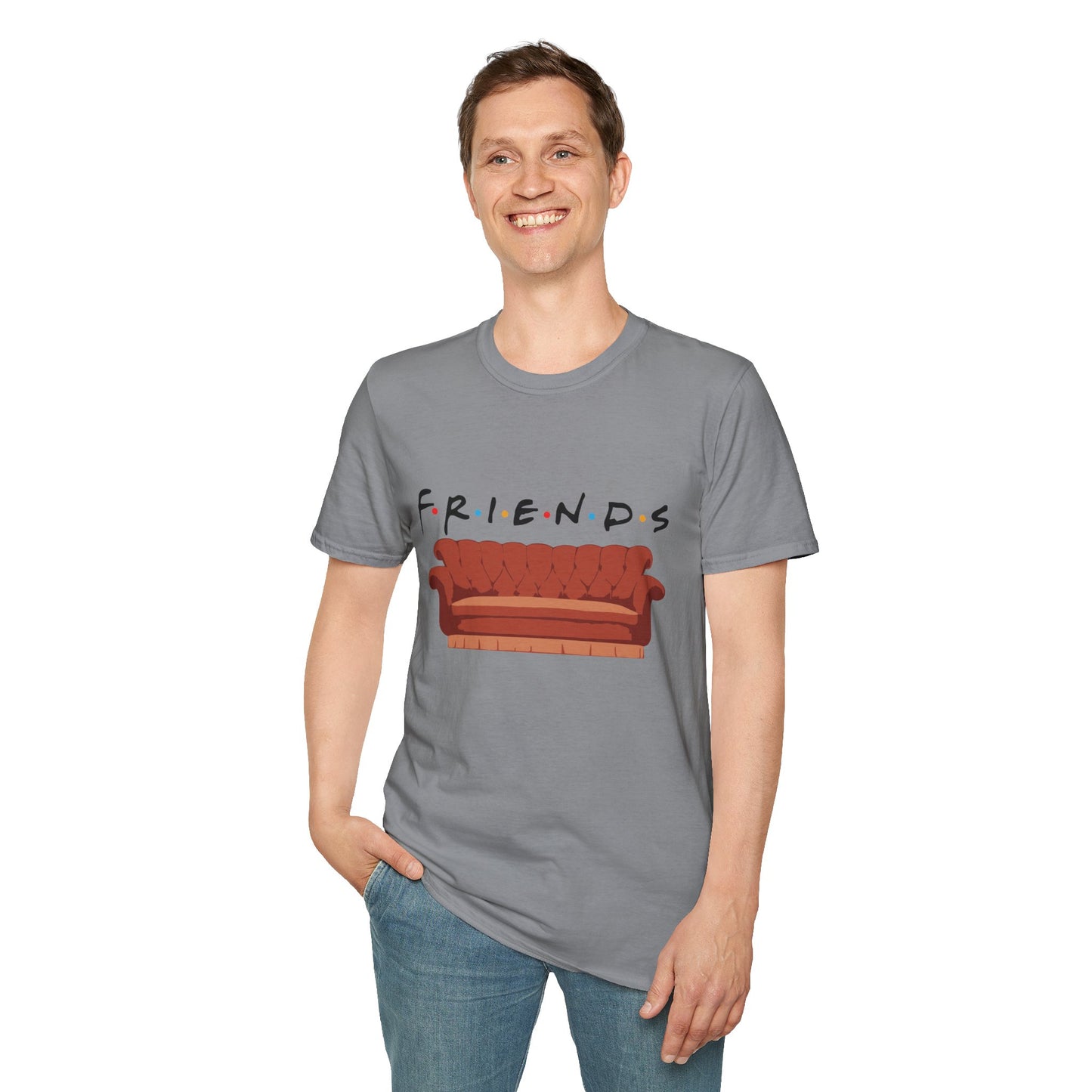 Friends TV Show Couch T-Shirt — Retro Sitcom Logo Tee