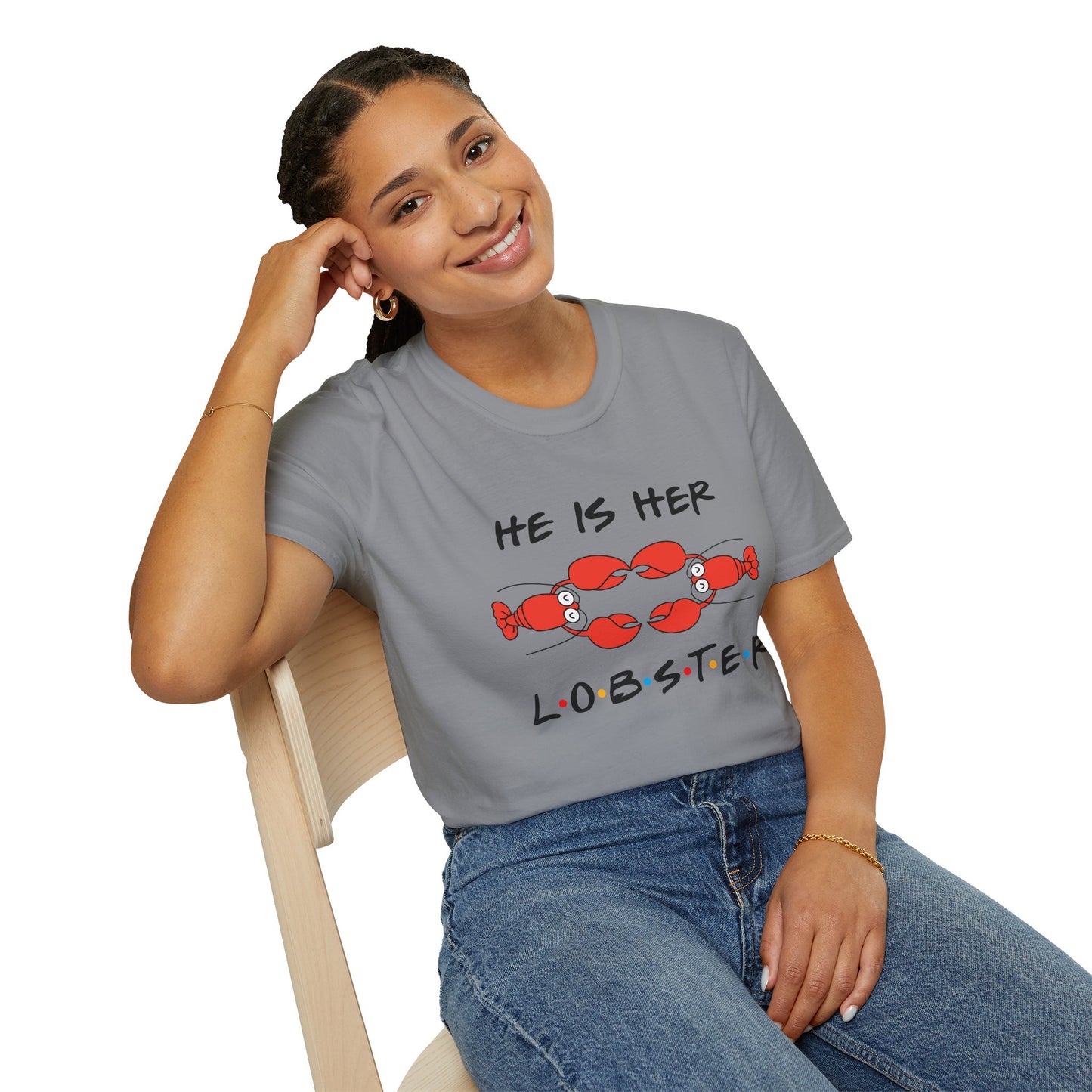 T-Shirt — "He Is Her Lobster" Matching Friends/Partner Tee
