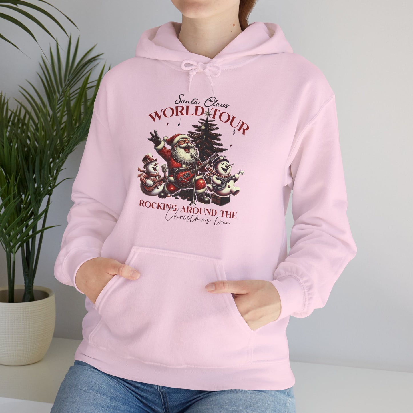 Santa Claus World Tour Hoodie — 'Rocking Around the' Christmas Sweatshirt