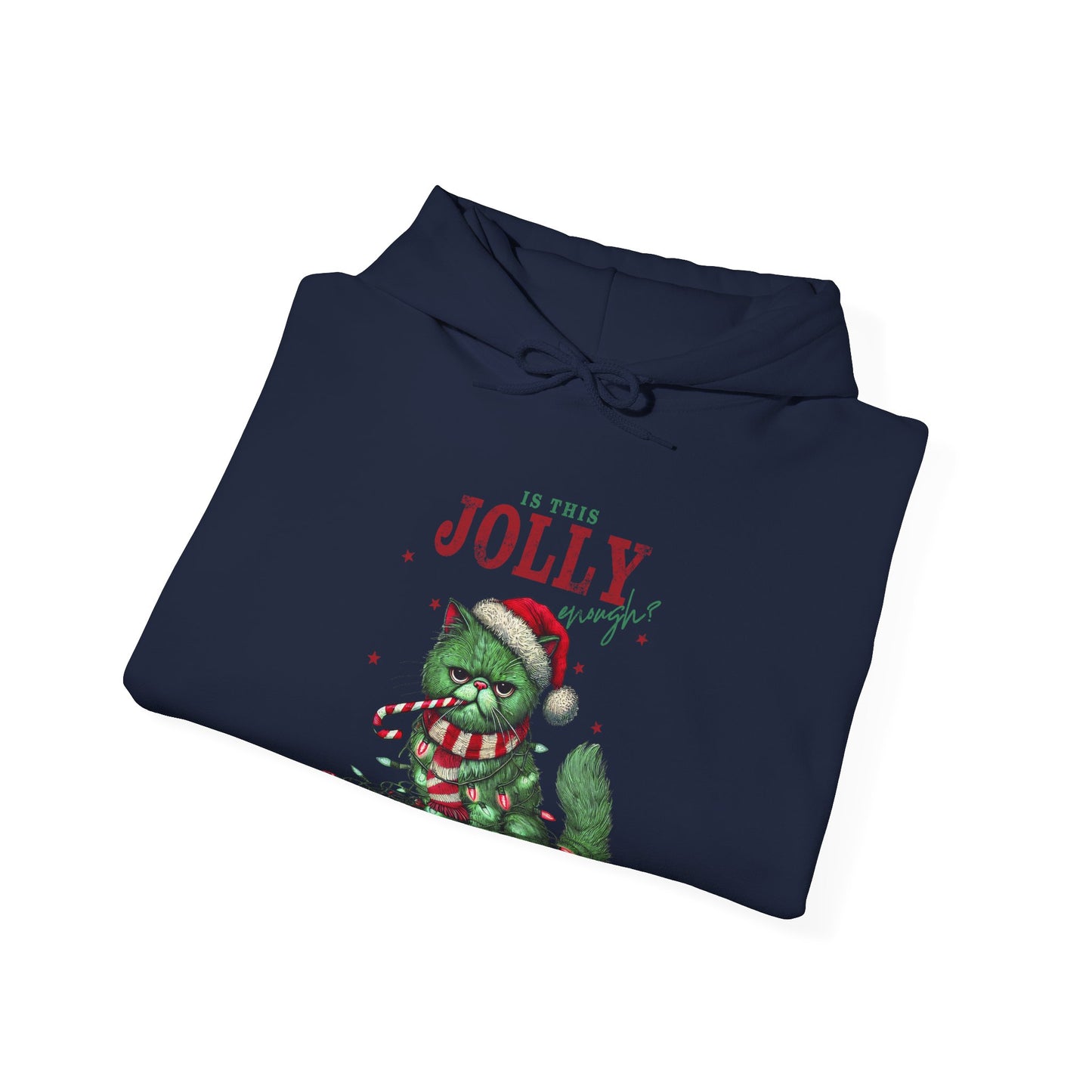 Holiday Dino Hoodie - "Be Jolly" Cute Christmas T-Rex Sweatshirt